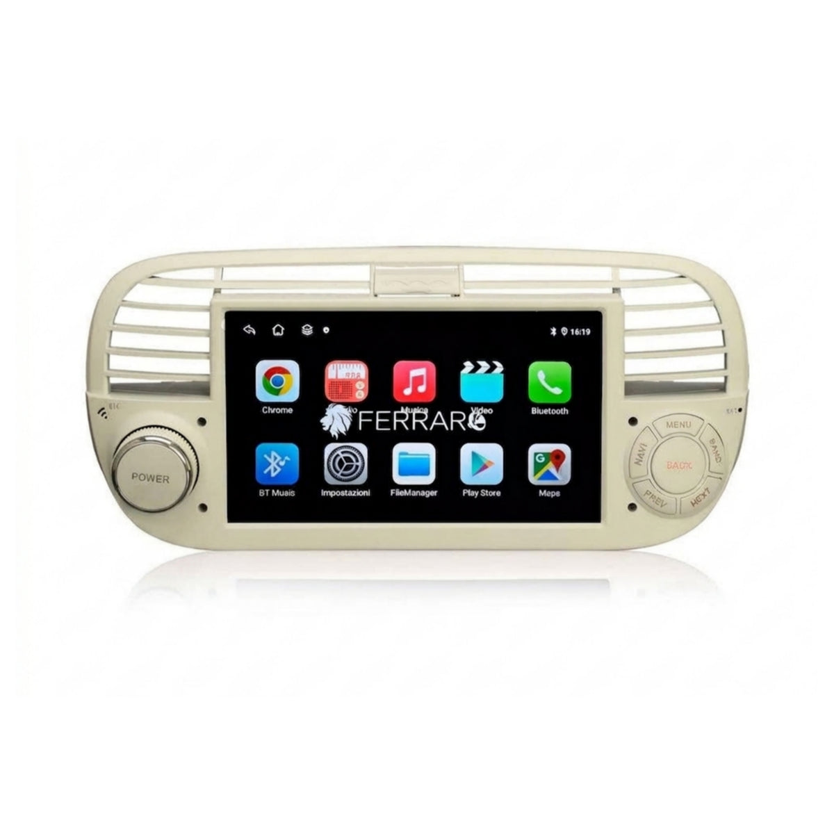 Autoradio per Fiat 500s 7" (2007-2014) Android, Bluetooth, CarPlay, Android Auto, 2/4/8GB Ram