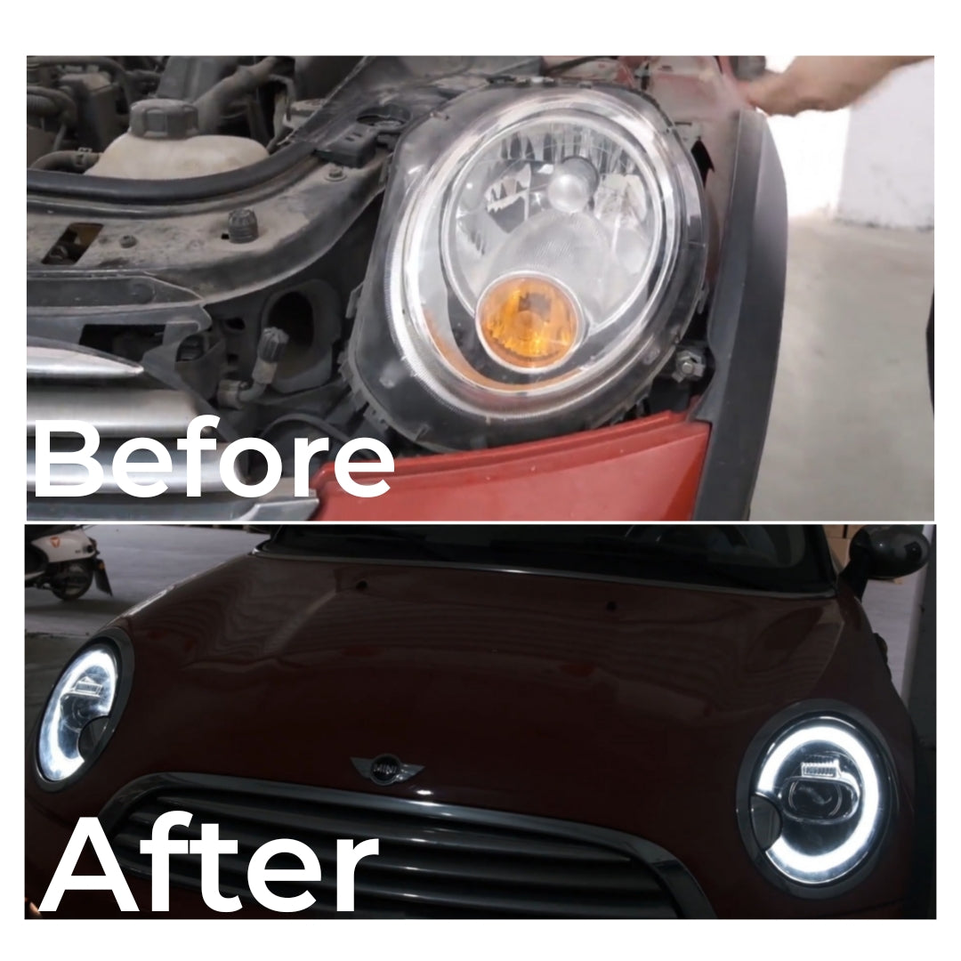 (PRENOTA) Fanali Anteriore Completo per BMW Mini Cooper S R55, R56, R57, R58, R59 (2007-2014) a LED