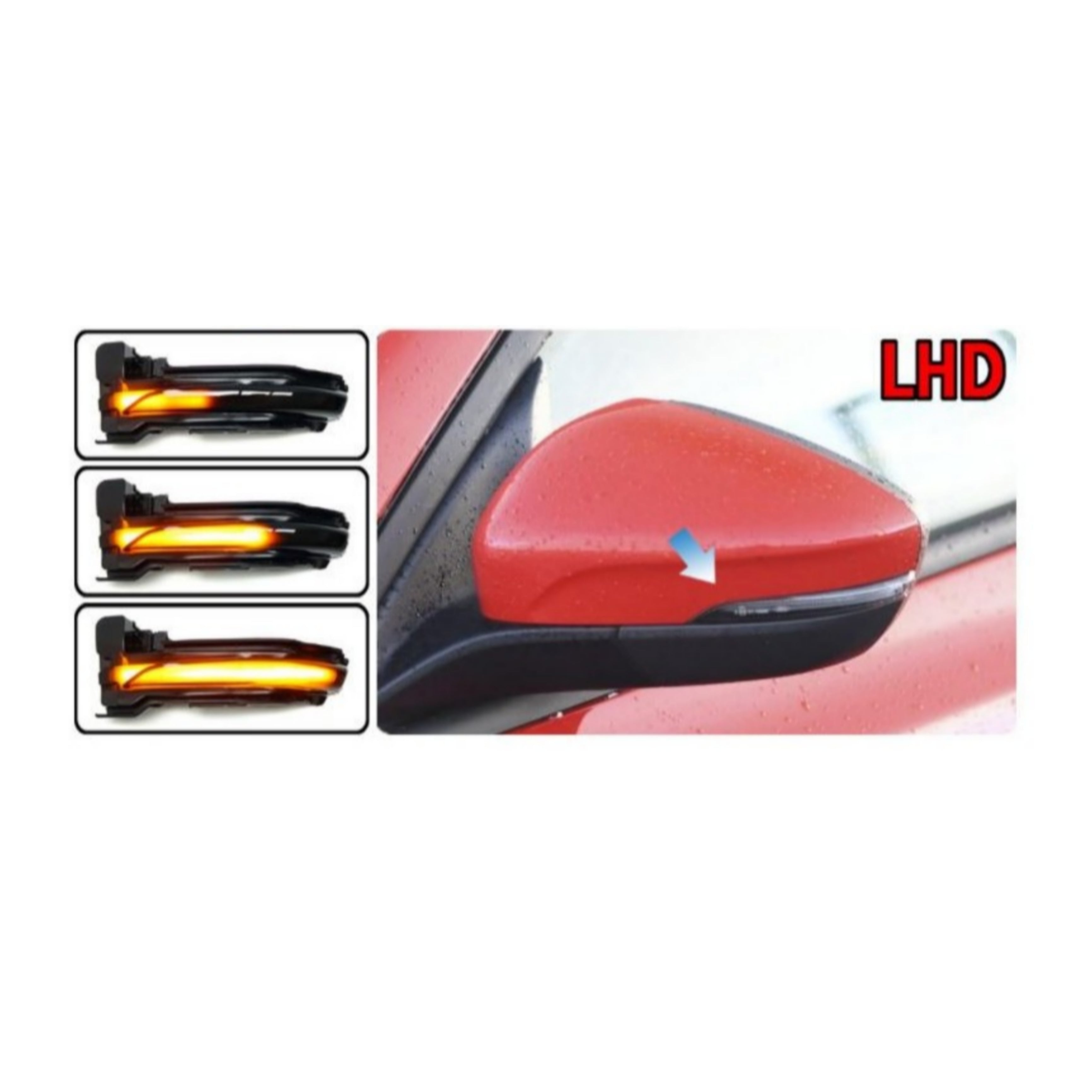 (PRENOTA) Specchietti Laterali Led per Ford Focus MK4 (2018-2022), Plug and Play