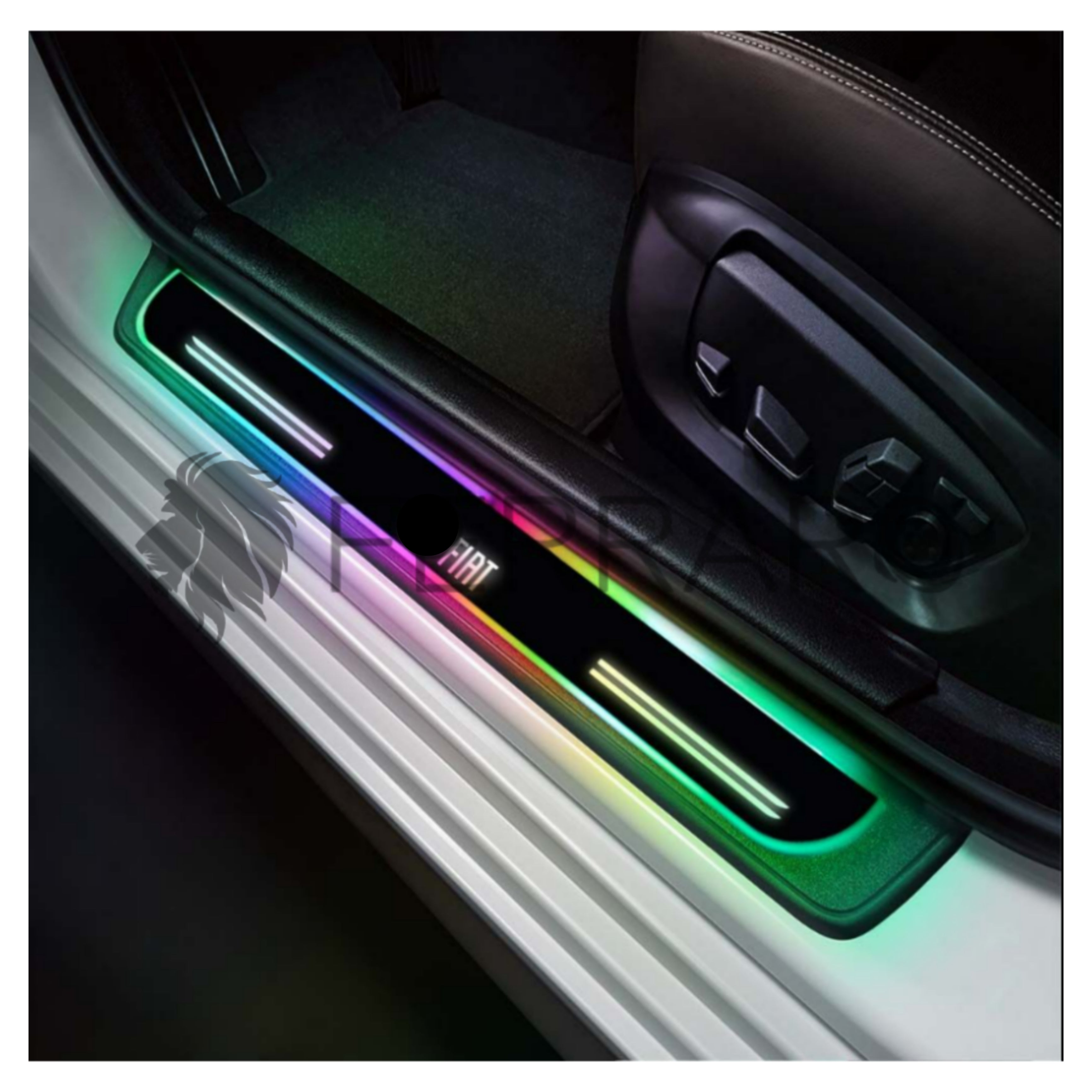 Kit Battitacco per Fiat Abarth, LED, Senza Filo con Adesivo