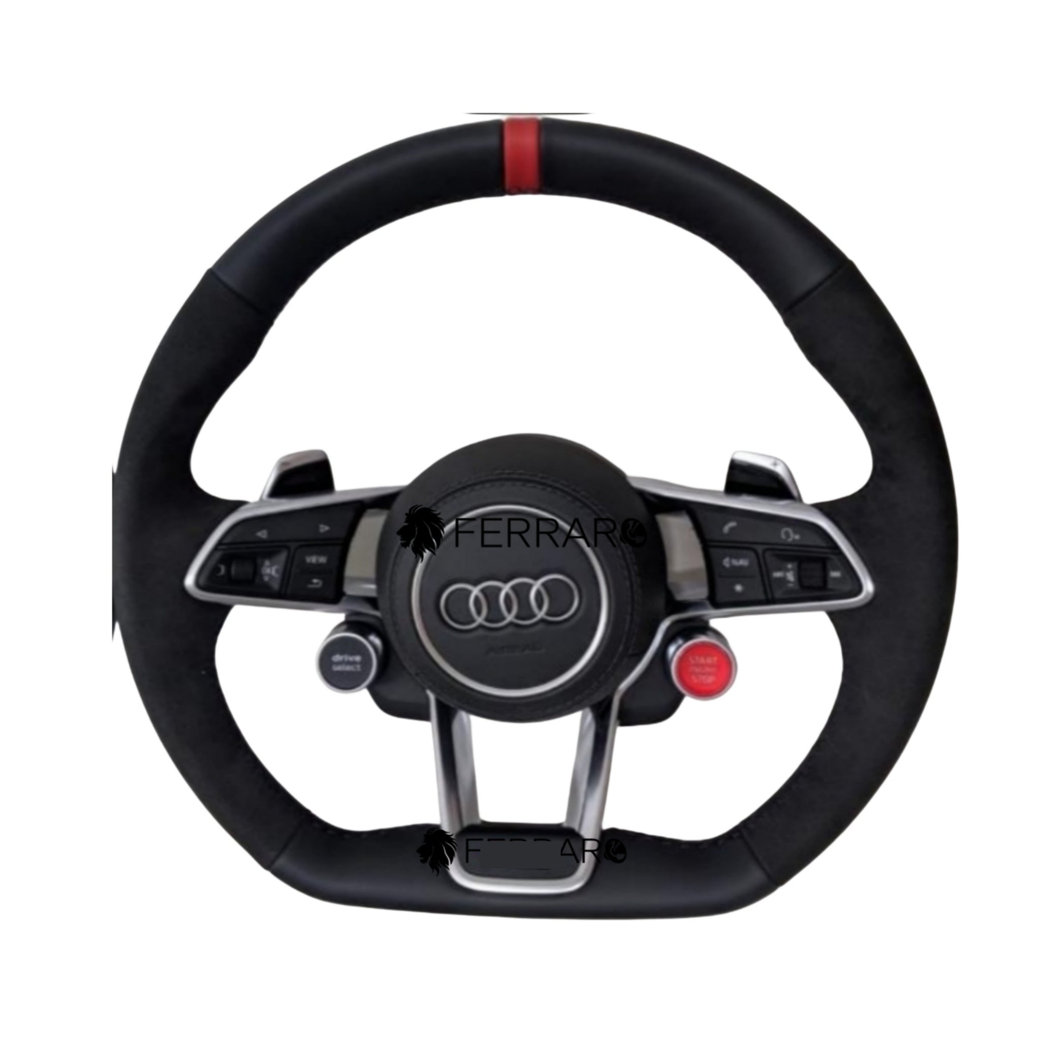 (PRENOTA) Volante per Audi, Mezzo Forato, Galvanica, Pulsanti, RS