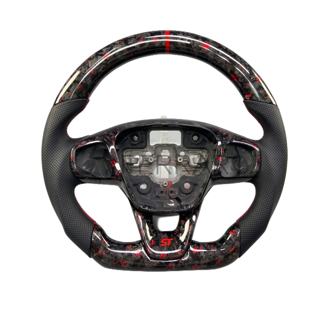 (PRENOTA) Volante Sportivo per Ford Fiesta ST Line, Carbonio, Customizzato in Pelle (su Realizzazione)