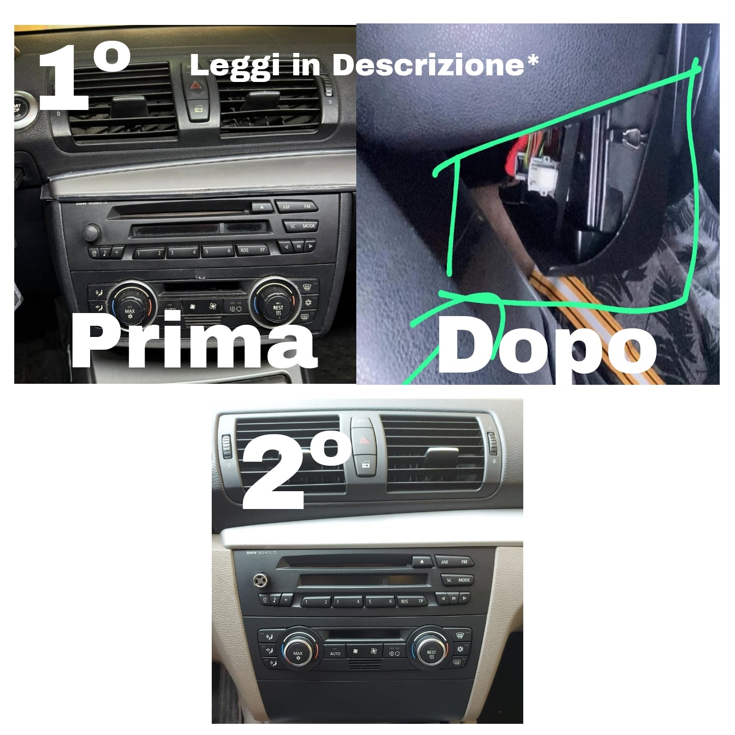 Autoradio per BMW Serie 1 9" E87, E81, E82, E88 (2004-2011) Android, Bluetooth, CarPlay, Android Auto, 2GB/4GB/6GB/8GB Ram