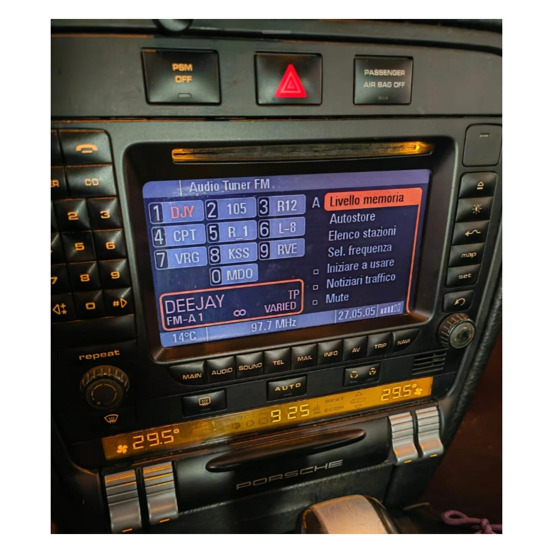 (PRENOTA) Autoradio per Porsche Cayenne GTS 9" 2K (2002-2006) Android, Bluetooth, CarPlay, Android Auto, 12/256GB Ram