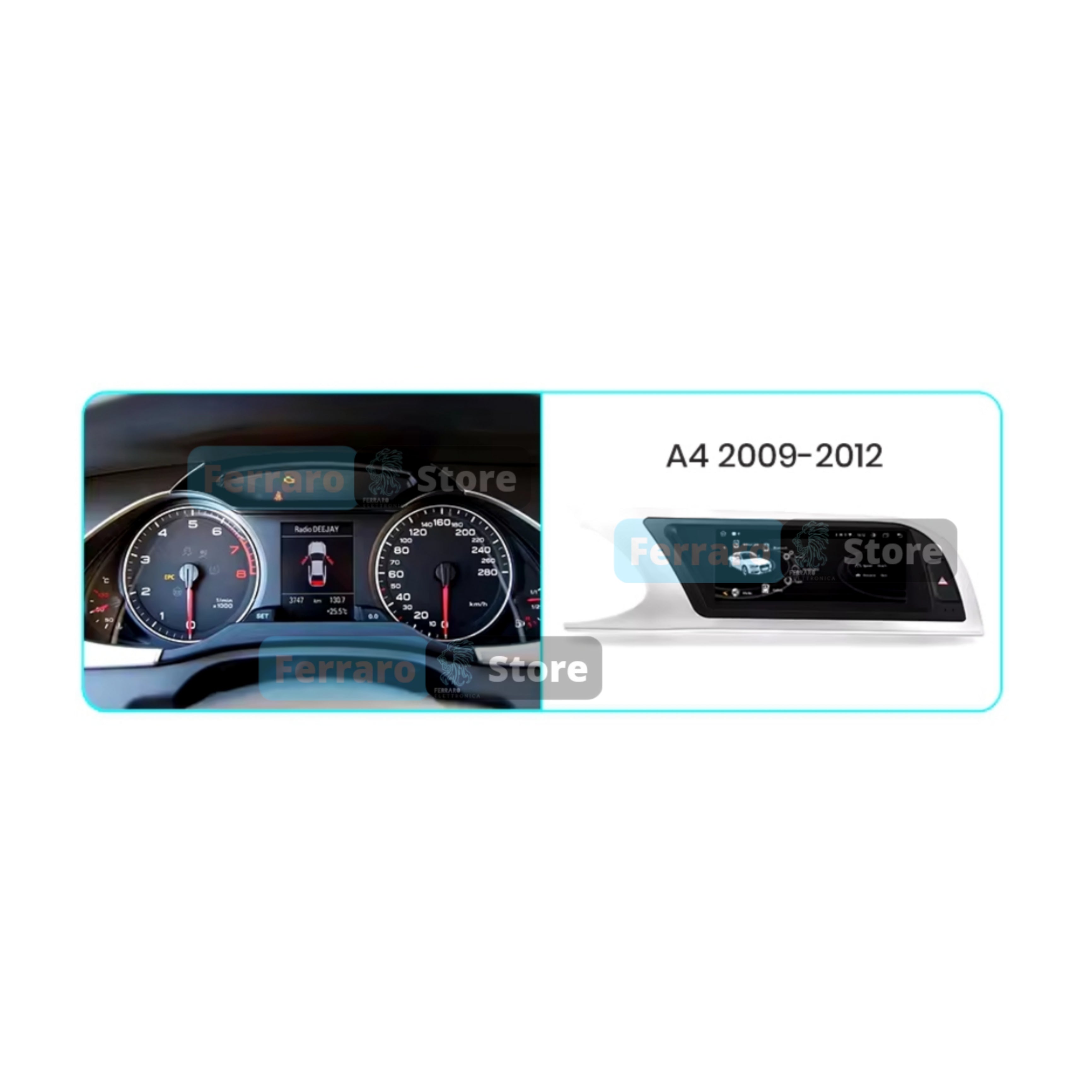 Kit Montaggio Autoradio 10.1"Pollici Audi A4 B8 (2009-2016) Mascherina, Cablaggio Autoradio Android