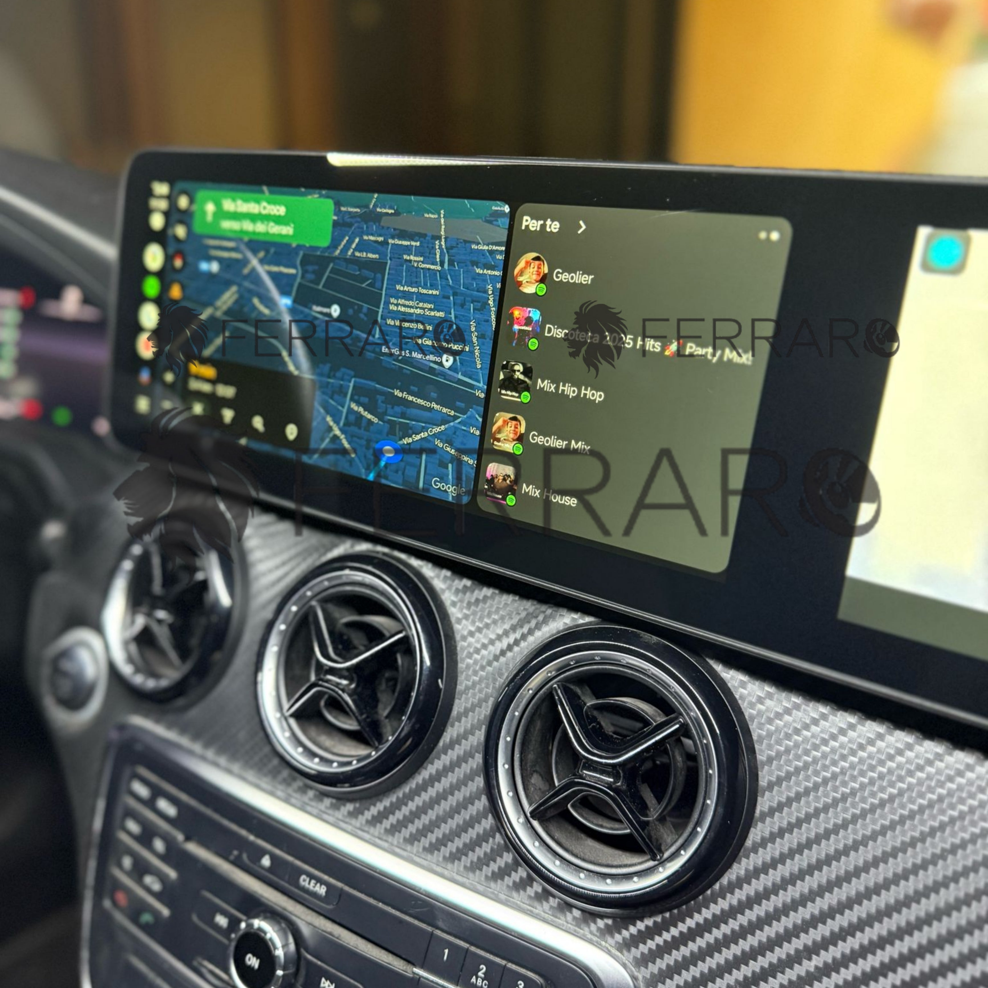(PRENOTA) Autoradio per Mercedes Classe A, CLA, GLA, G 12.3" + 12.3" (2013-2019) Android, Bluetooth, CarPlay, Android Auto, 8/128GB Ram