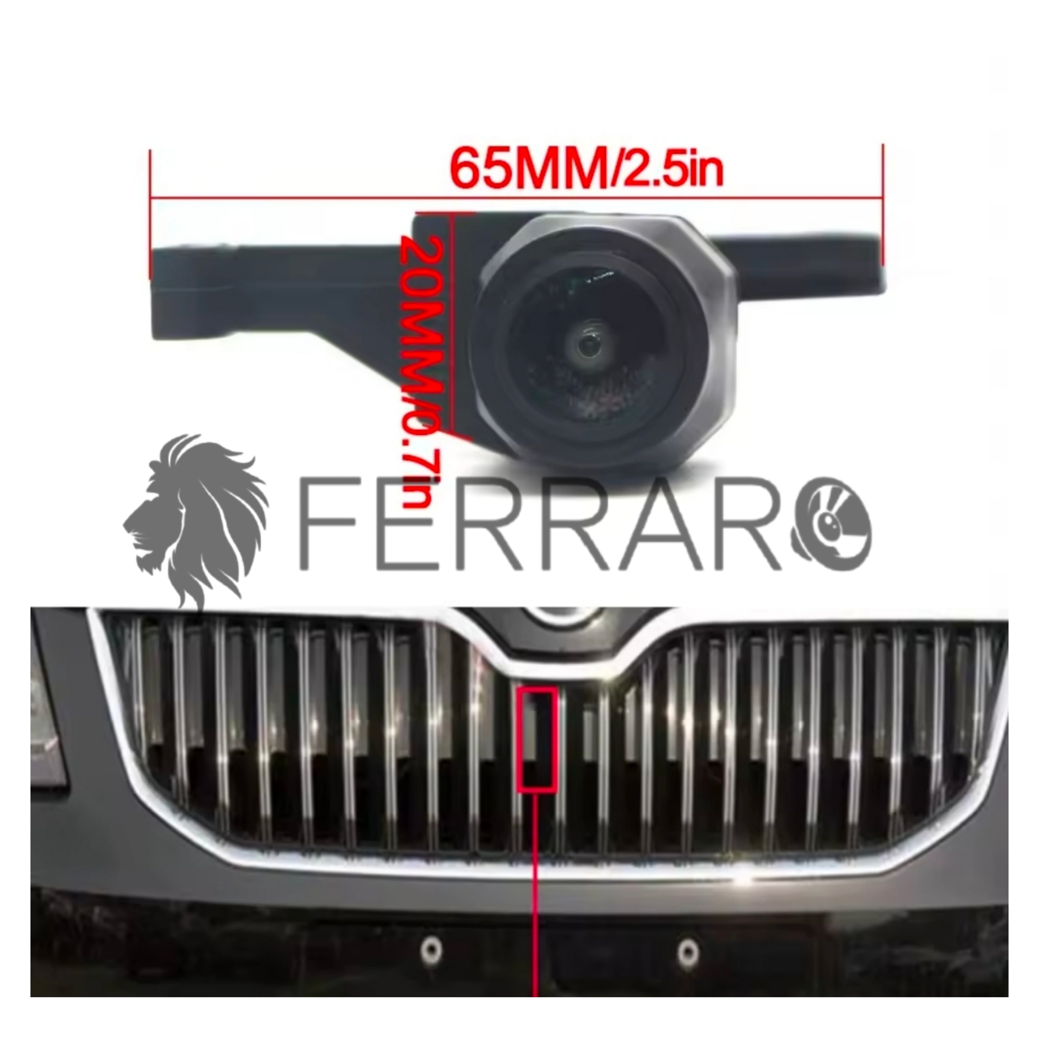 (PRENOTA) Telecamera Frontale per Skoda Octavia MK3, 5E (2013-2018), AHD, 1920x1080, 170° Gradi