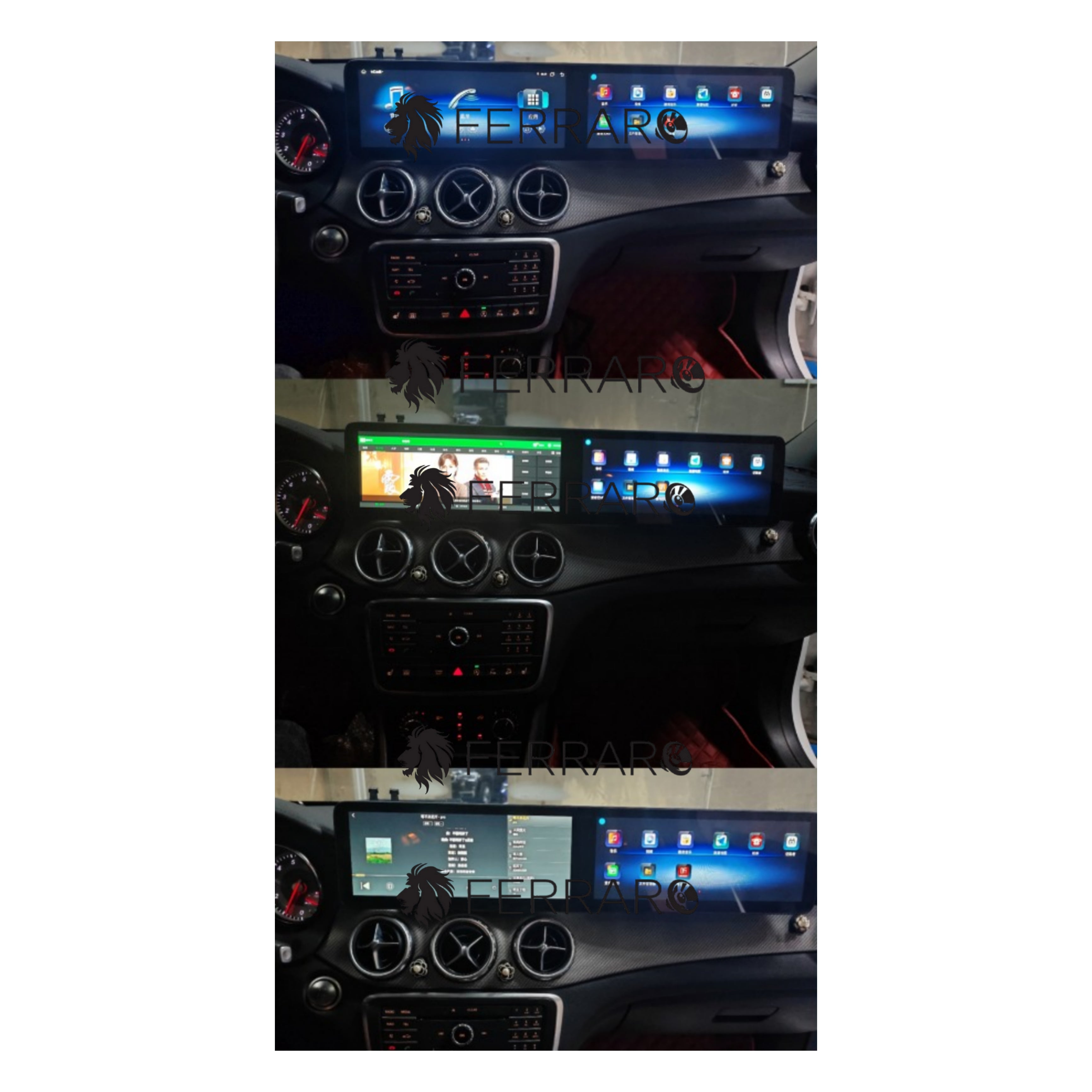 (PRENOTA) Autoradio per Mercedes Classe A, CLA, GLA, G 12.3" + 12.3" (2013-2019) Android, Bluetooth, CarPlay, Android Auto, 8/128GB Ram