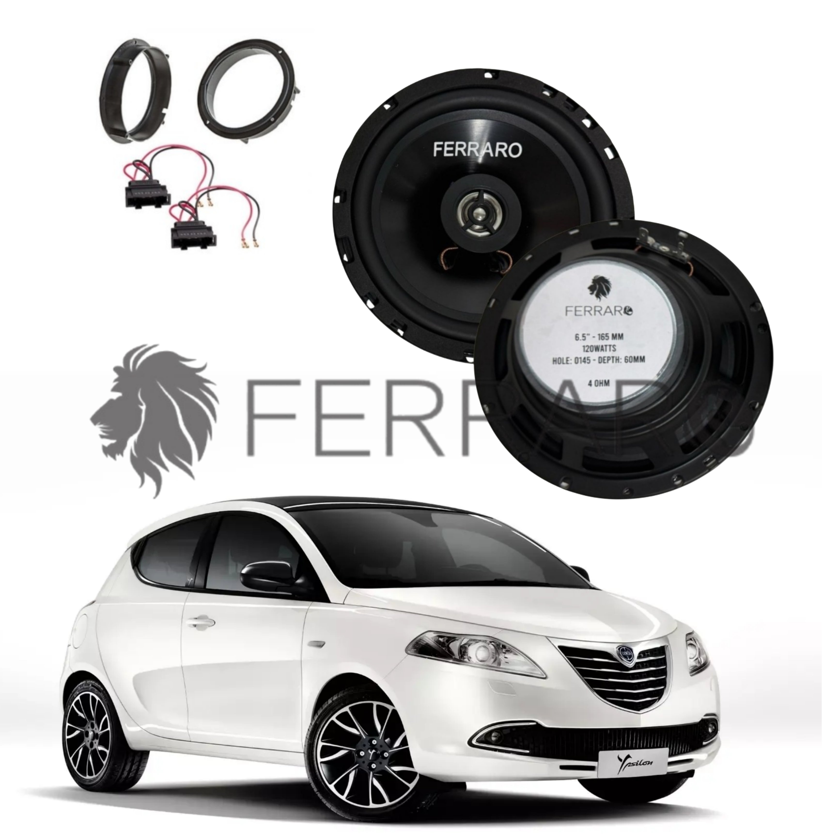 FerraroStore Kit 2 Altoparlanti, ASC-652PC, Anteriori, Lancia Y (Dal 2012>)