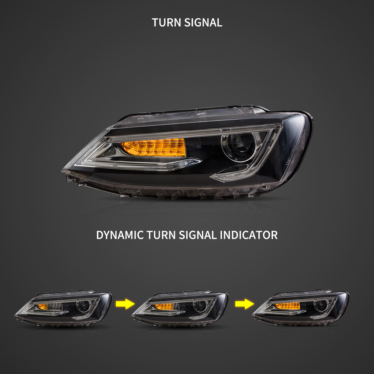 (PRENOTA) Fanali Anteriore Completo per Volkswagen Jetta MK6 (2011-2018) a LED
