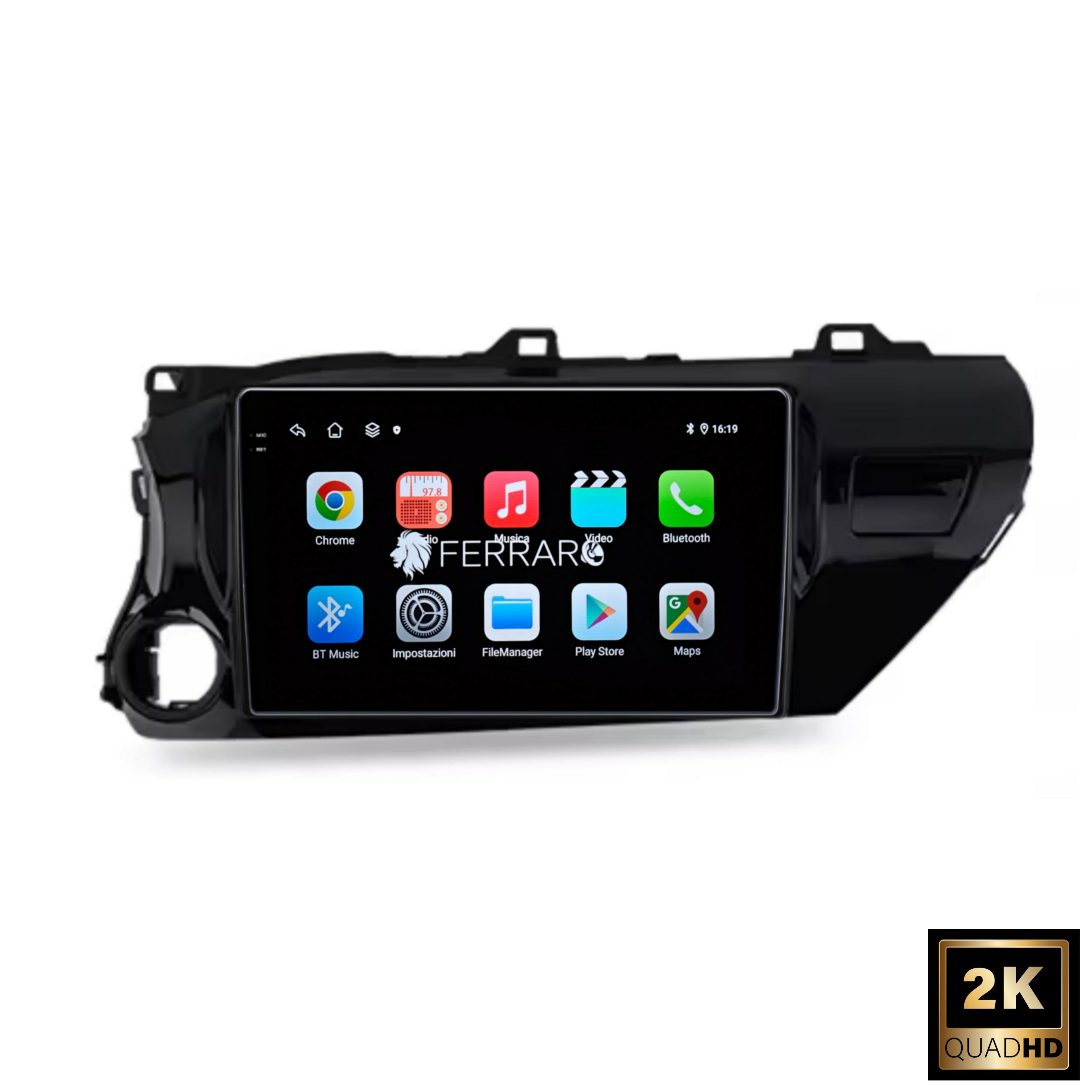 Autoradio per Toyota Hilux AN120 10.1" 2K | 2015-2024 | Android | Bluetooth | CarPlay | Android Auto | 4/64GB Ram