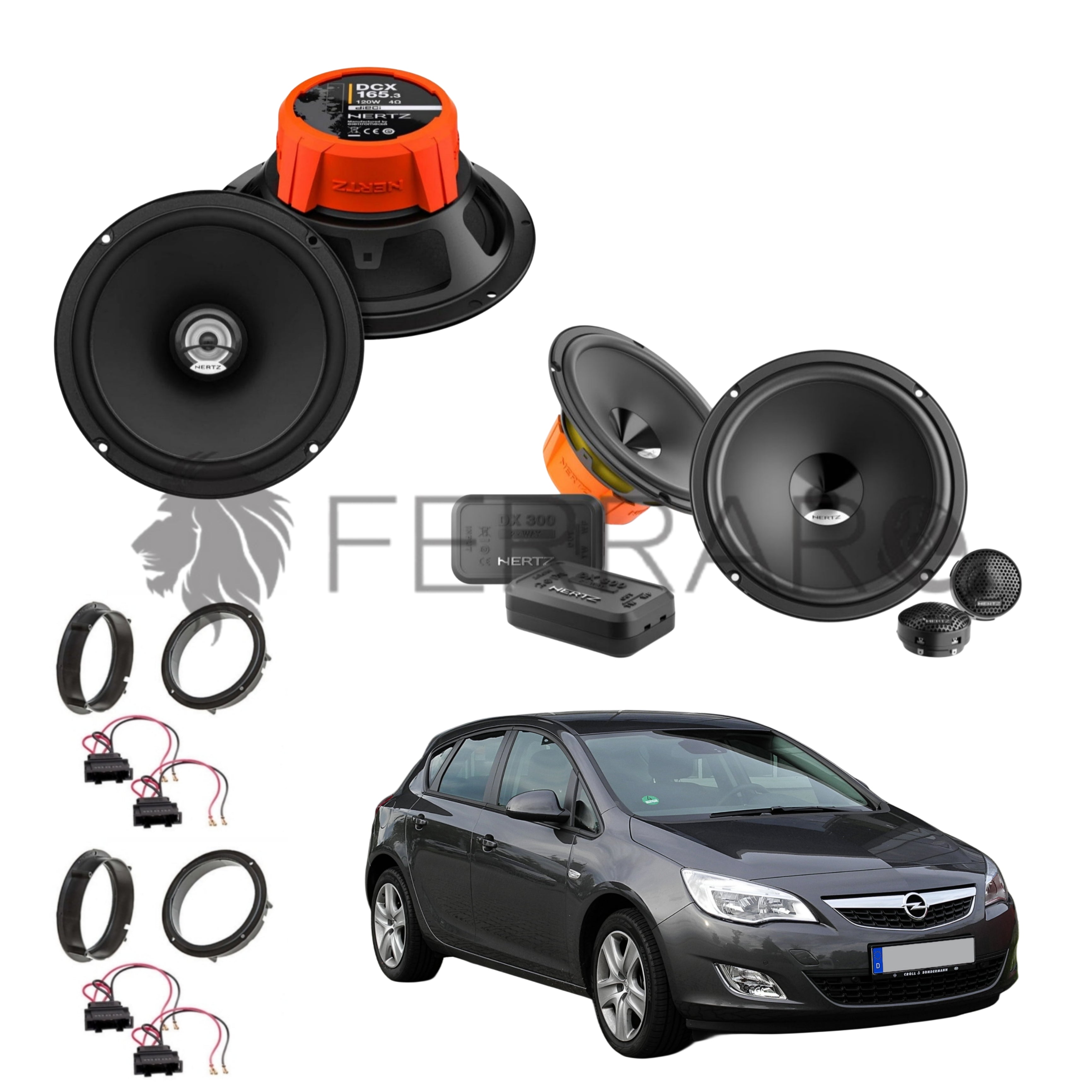 Hertz Kit 6 Casse | DSK 165.3 | DCX 165.3 | Ant/Post | Opel Astra J (2009-2015)