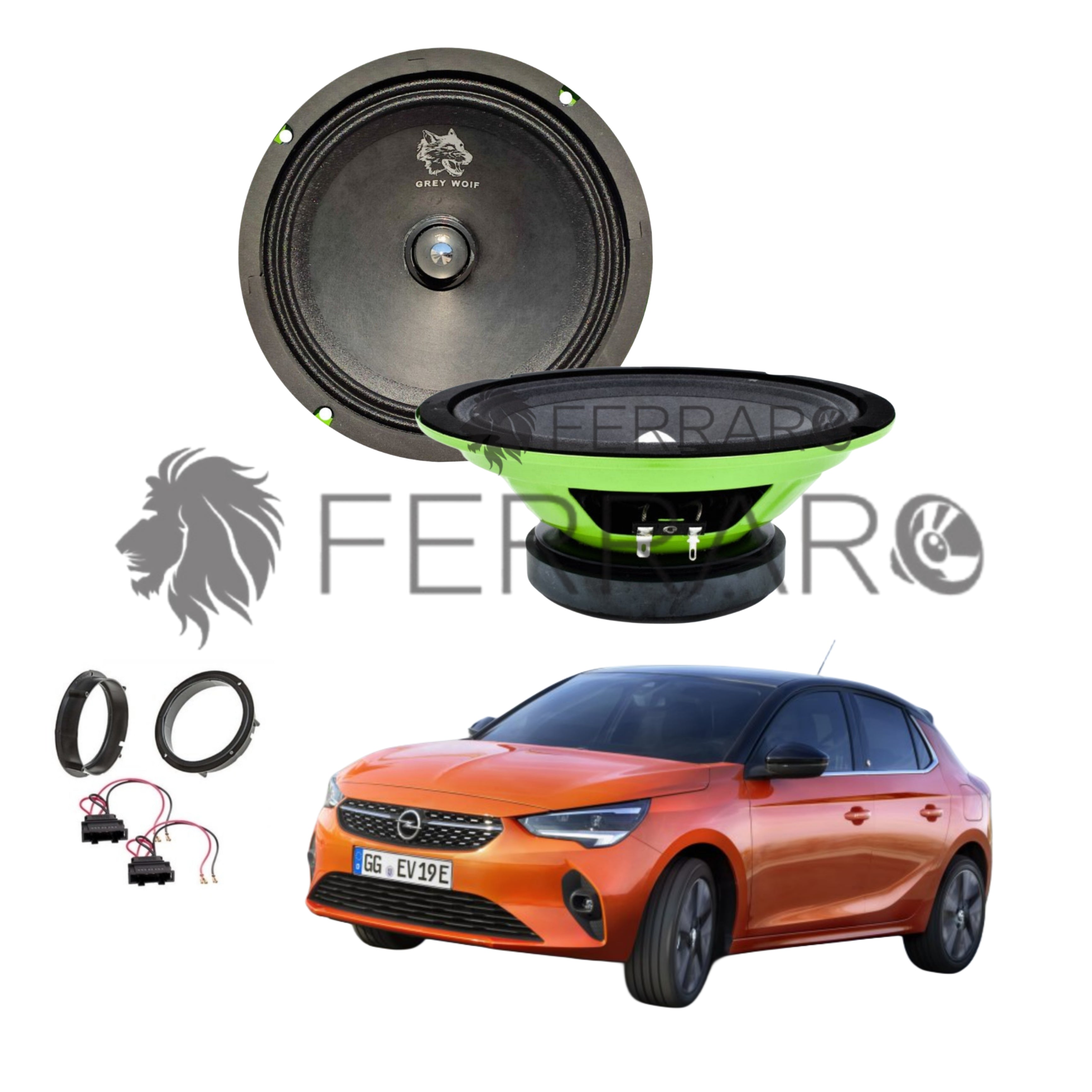 FerraroStore Kit 2 Altoparlanti, PV165.3, Ant o Post, Opel Corsa F dal 2019>