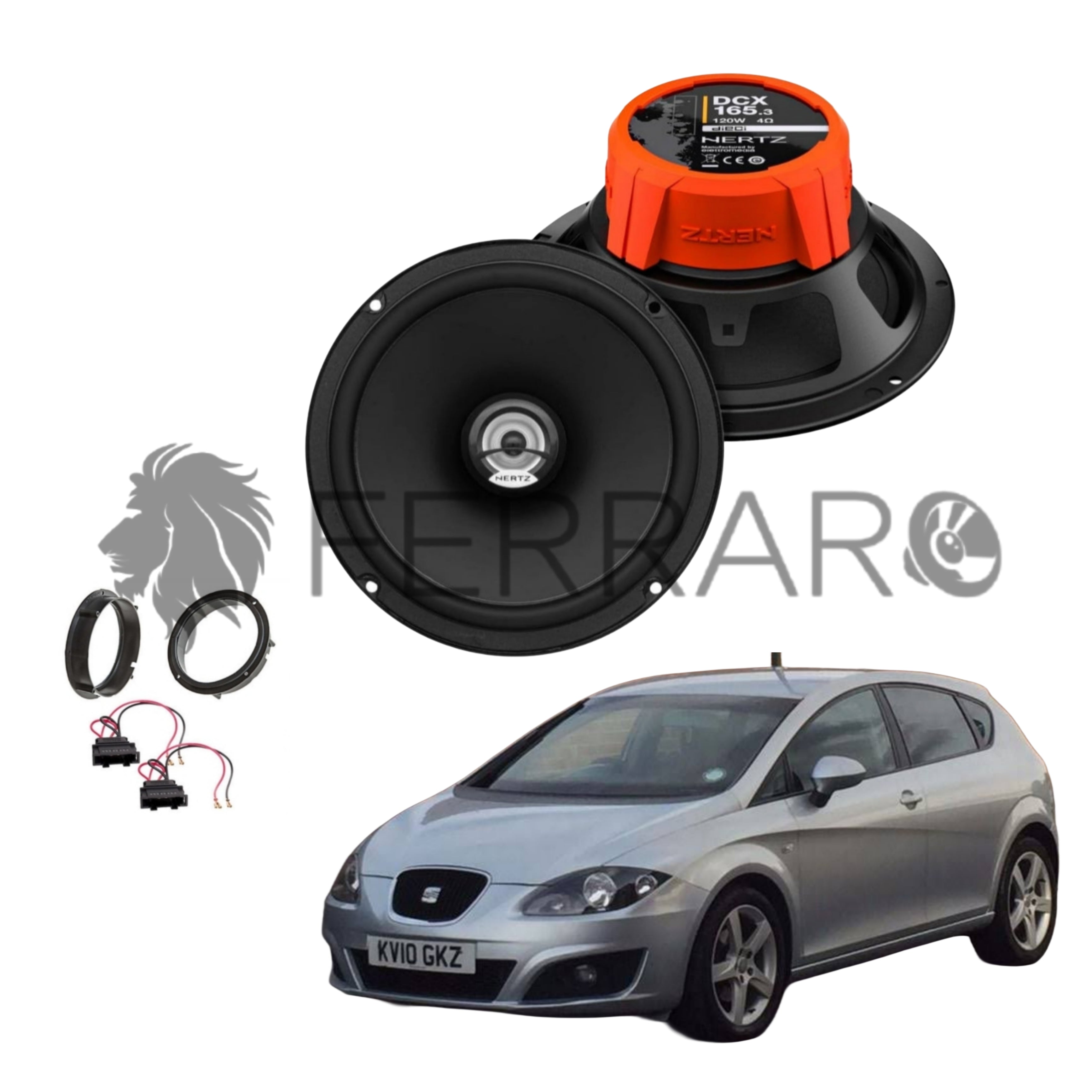 Hertz Kit 2 Casse | DCX 165.3 | Ant o Post | Seat Leon MK2 (2005-2012)