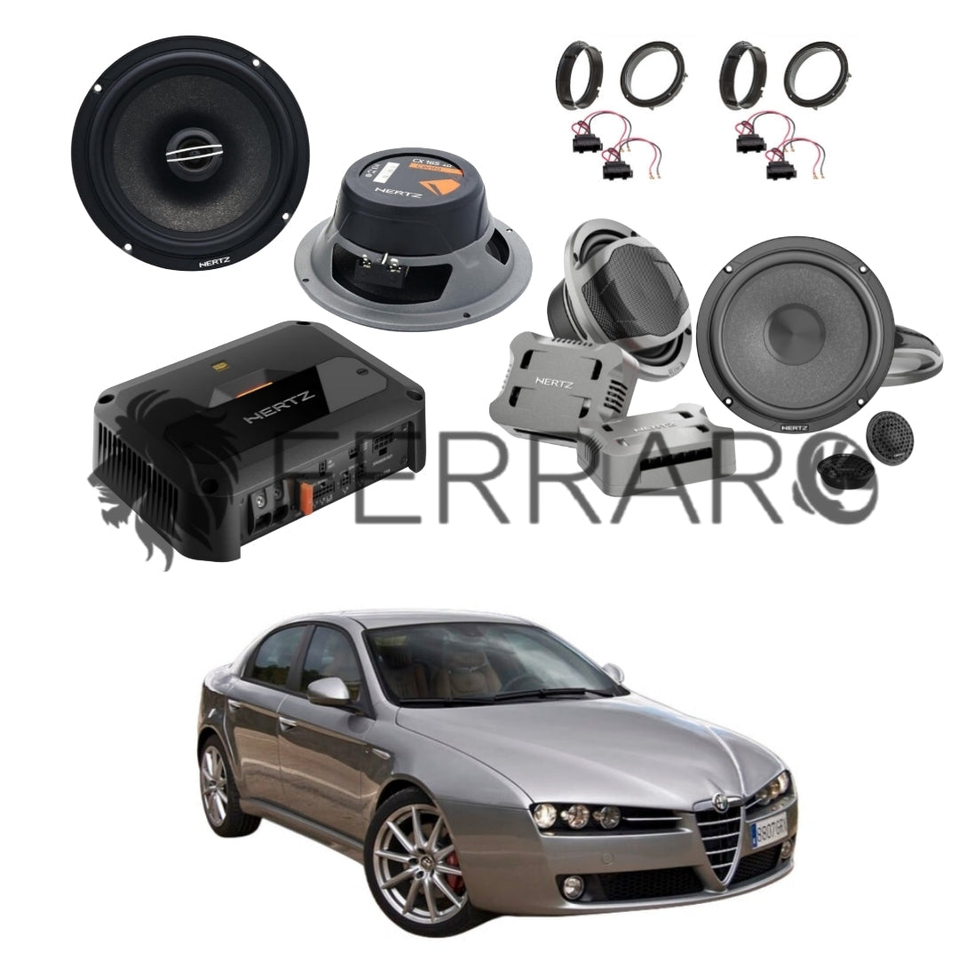 Hertz Sound Amplificatore CP 4.800 4 Canali 4x190w, CK 165, CX 165, Set Cavi, per Alfaromeo 159 (Dal 2005>)
