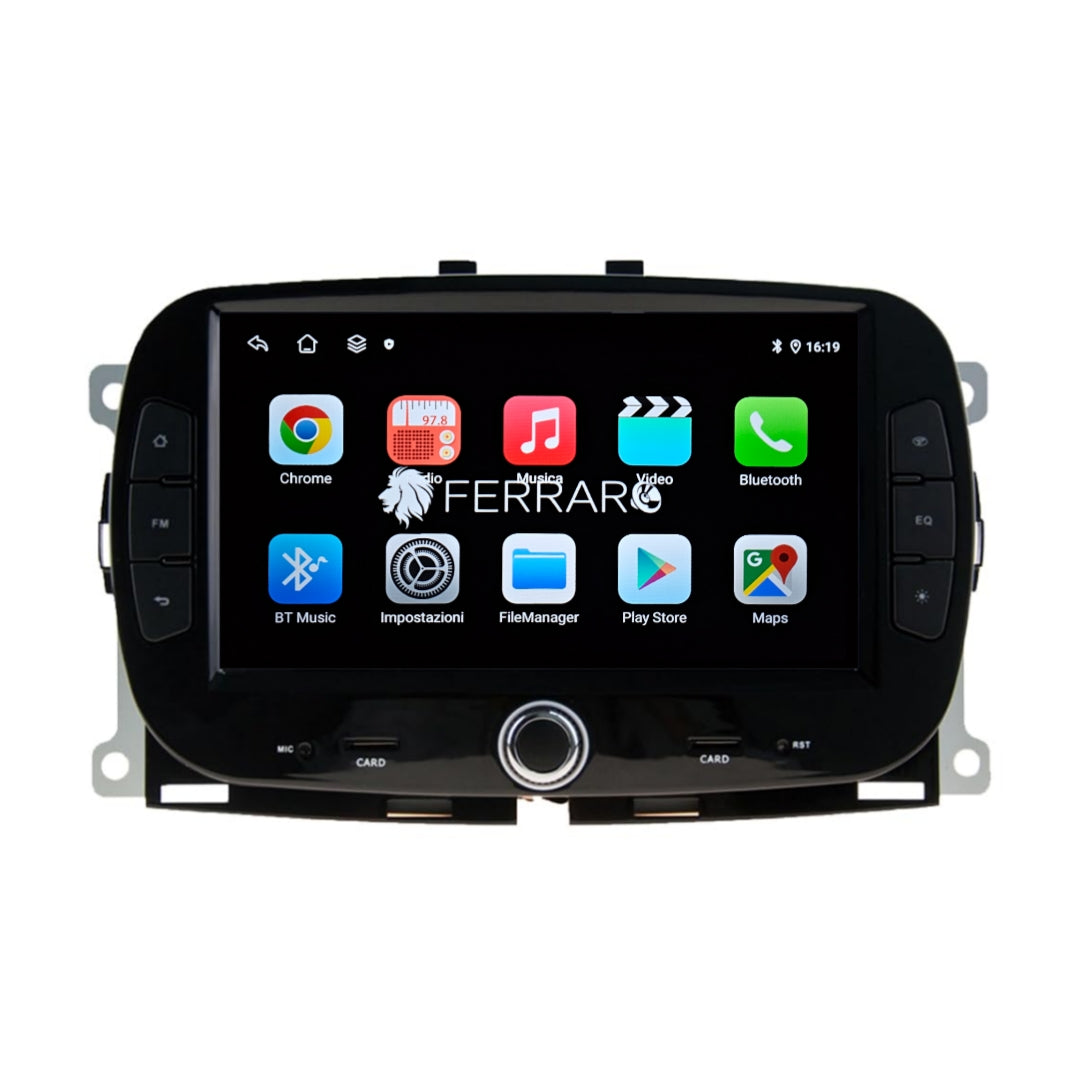(PRENOTA) Autoradio per Fiat 500s 7" (2016-2019) Android, Bluetooth, CarPlay, Android Auto, 4GB/6GB/8GB Ram