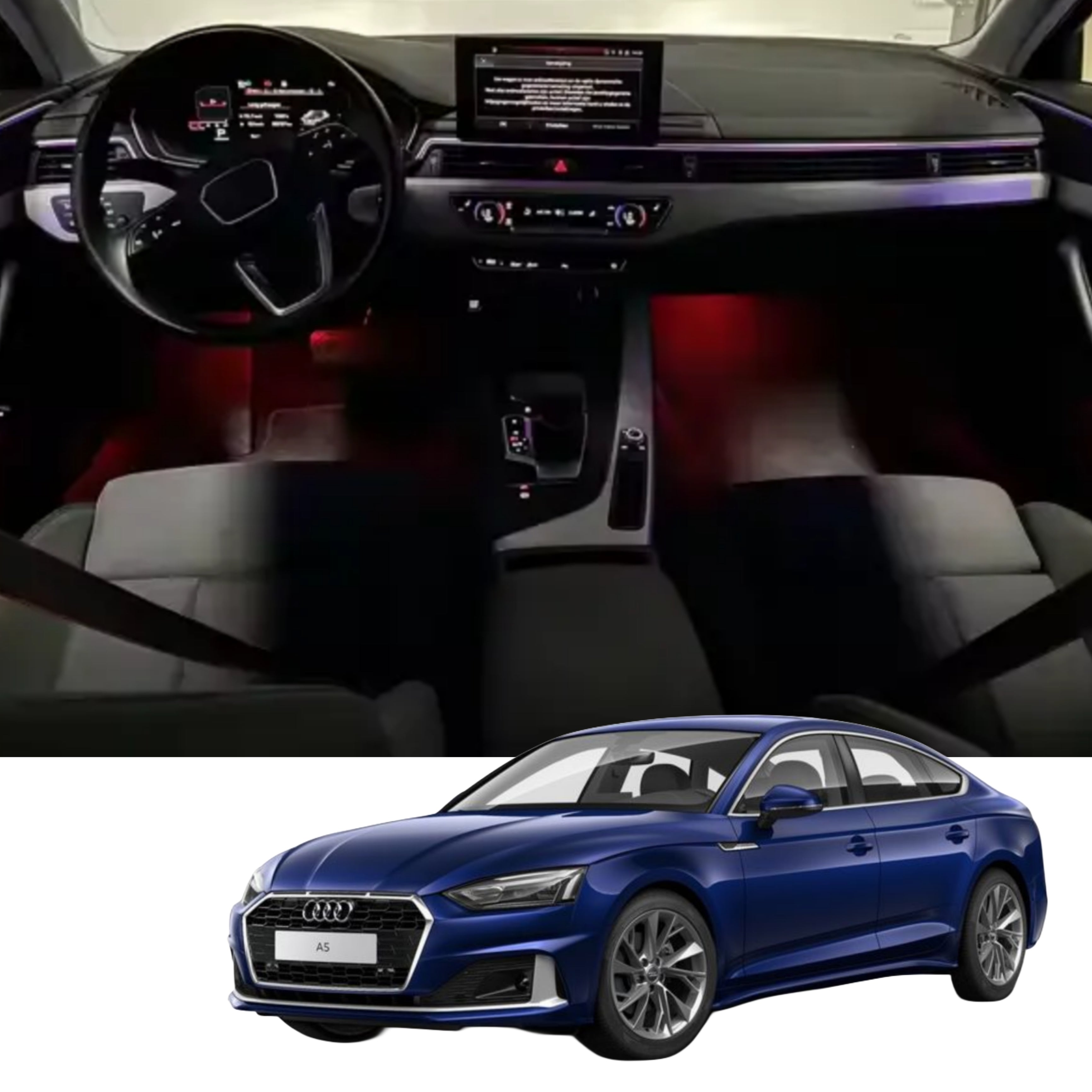 (PRENOTA) Ambient Light per Audi A4, A5 B9 (2017-2024), 256 Colori, APP