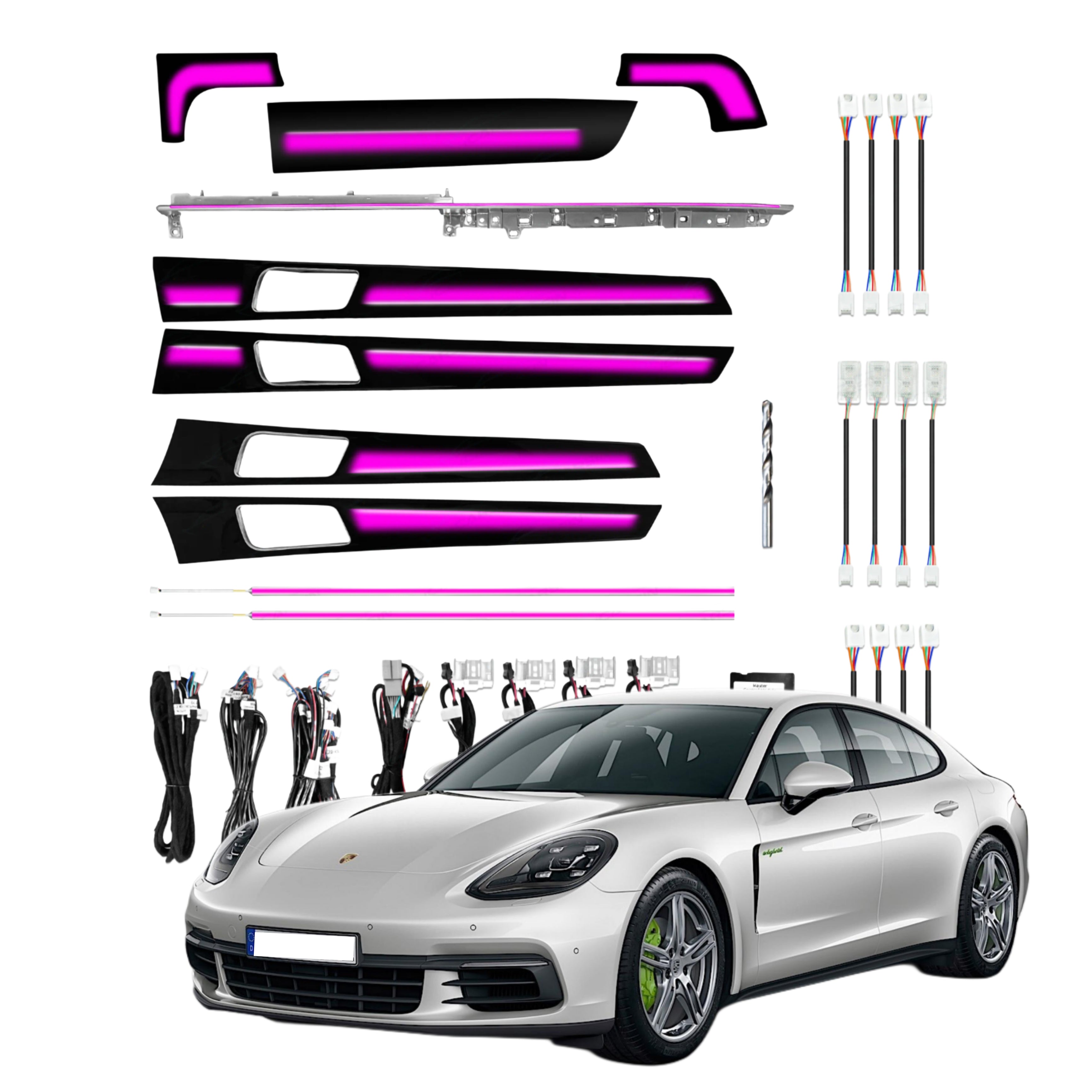 (PRENOTA) Ambient Light per Porsche Panamera 971 (2017+), 256 Colori, APP