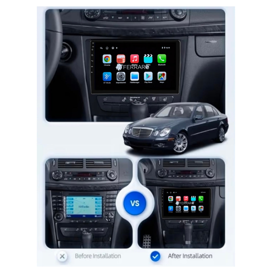 (PRENOTA) Autoradio per Mercedes Classe E W211 9" (2002-2009) Android, Bluetooth, CarPlay, Android Auto, 2GB/4GB/6GB/8GB Ram