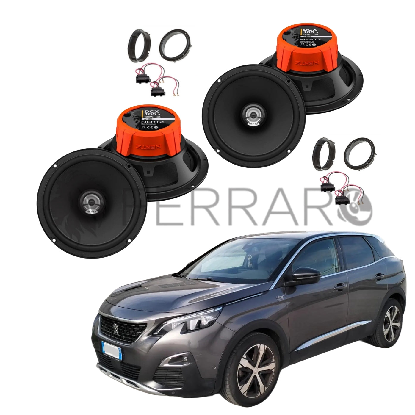 Hertz Kit 4 Casse | DCX 165.3 | Ant/Post | Peugeot 3008 2ª (2016-2024)