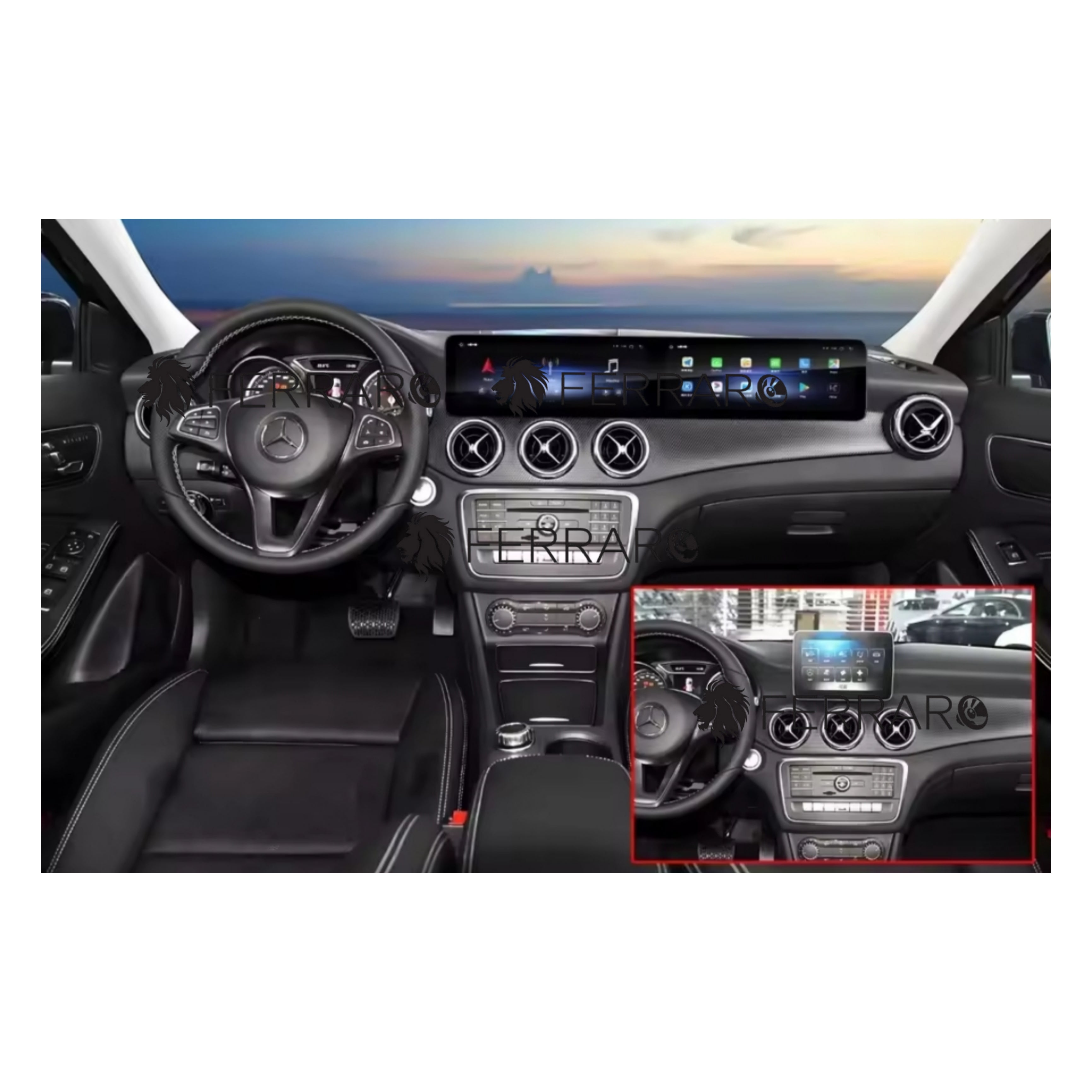 (PRENOTA) Autoradio per Mercedes Classe A, CLA, GLA, G 12.3" + 12.3" (2013-2019) Android, Bluetooth, CarPlay, Android Auto, 8/128GB Ram