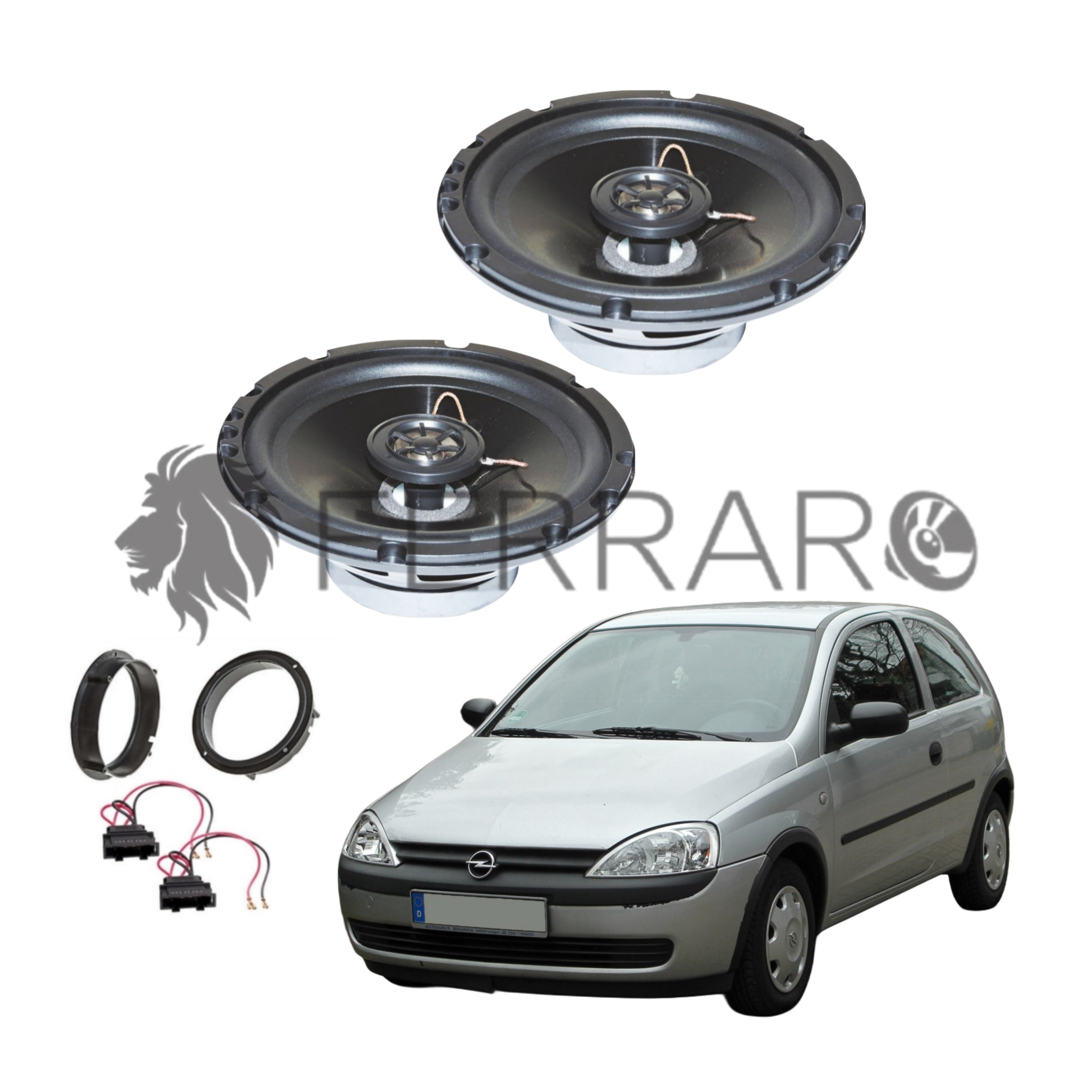 FerraroStore Kit 2 Altoparlanti, ASC-652PC, Anteriori, Opel Corsa C