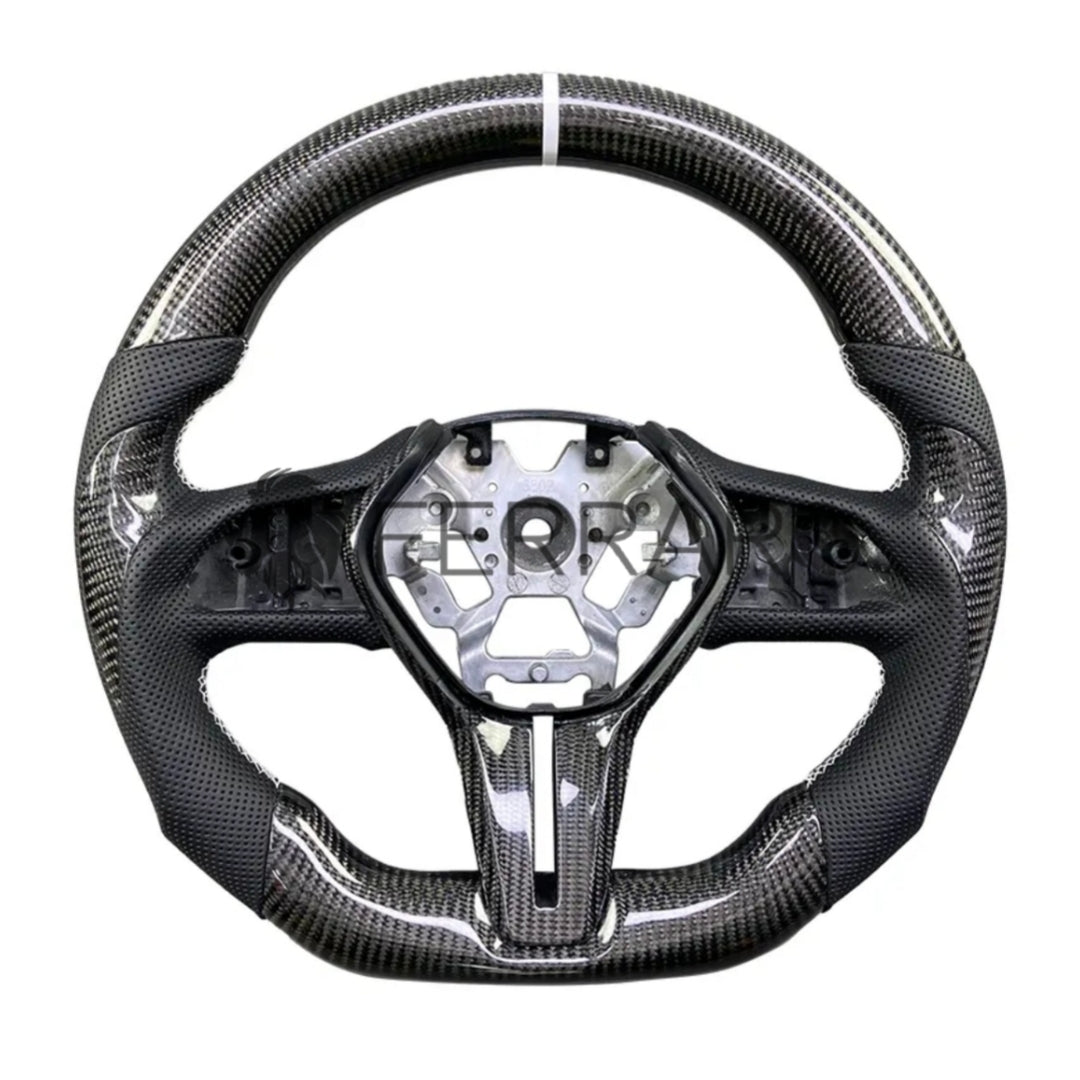(PRENOTA) Volante Sportivo per Infiniti Q50, Q60 (2017-2022), Carbonio, Customizzato in Pelle