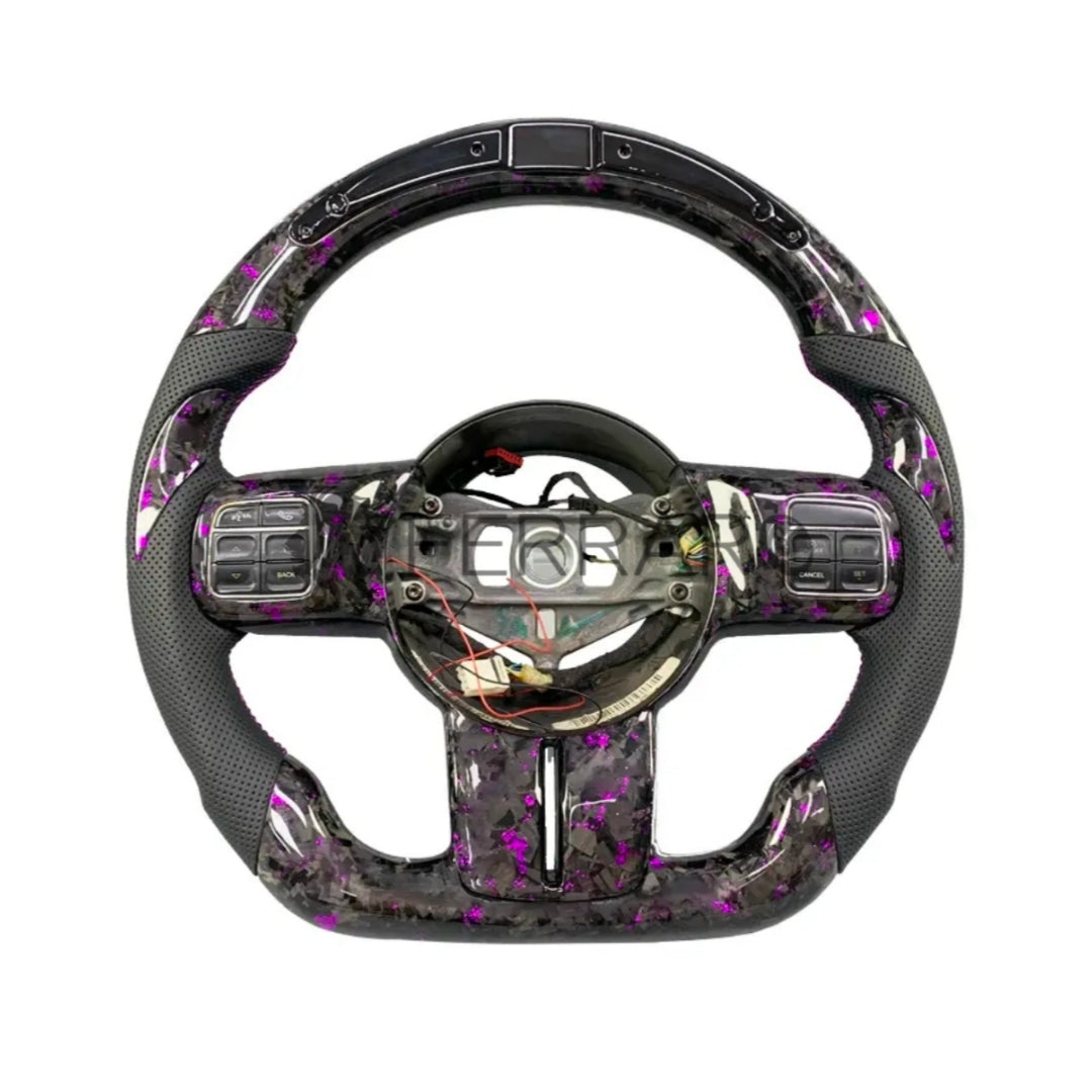 (PRENOTA) Volante Sportivo per Jeep Compass, Carbonio, Customizzato in Pelle
