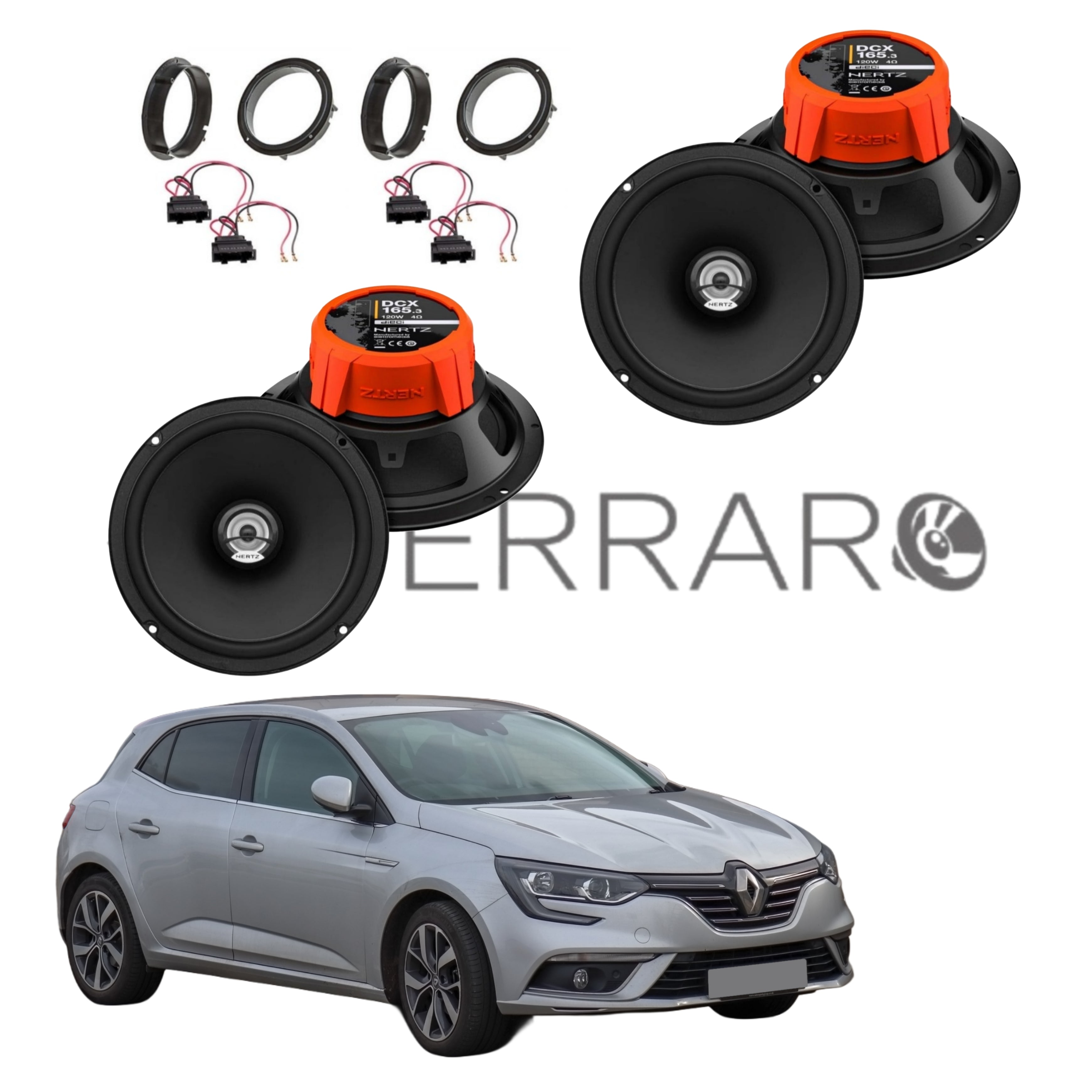 Hertz Kit 4 Casse | DCX 165.3 | Ant/Post | Renault Megane IV | 4ª Serie (2017 in Poi)