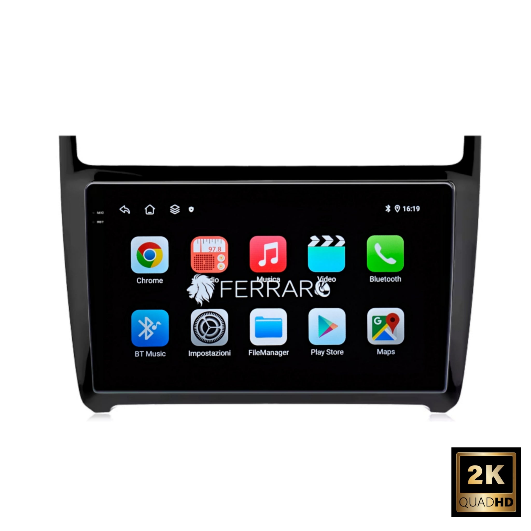 Autoradio per Volkswagen Polo 5 9" 2K (2008-2017) Android, Bluetooth, CarPlay, Android Auto, 12/256GB Ram