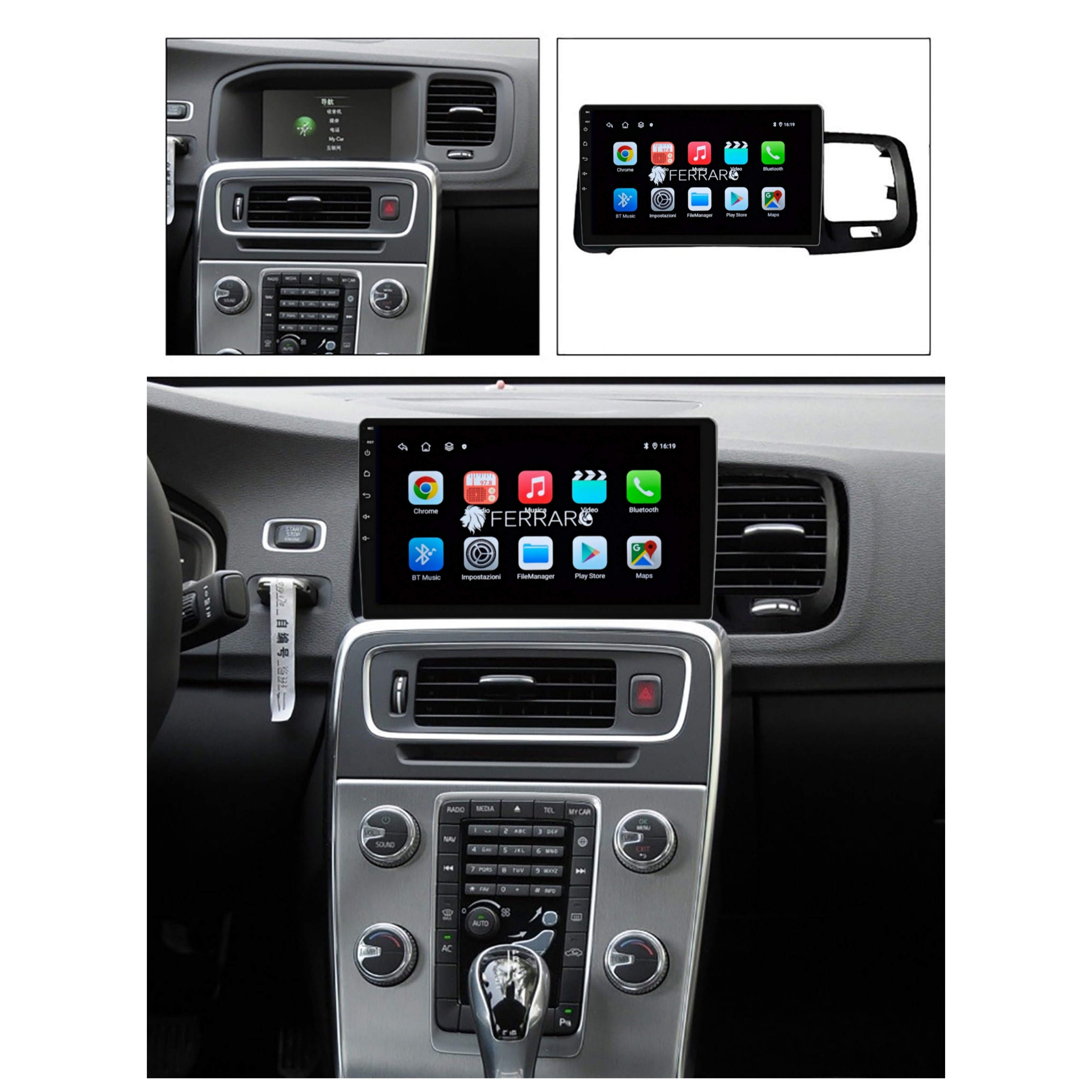 Autoradio per Volvo S60, V60 9" (2010-2018) Android, Bluetooth, CarPlay, Android Auto, 2GB/4GB/6GB/8GB Ram