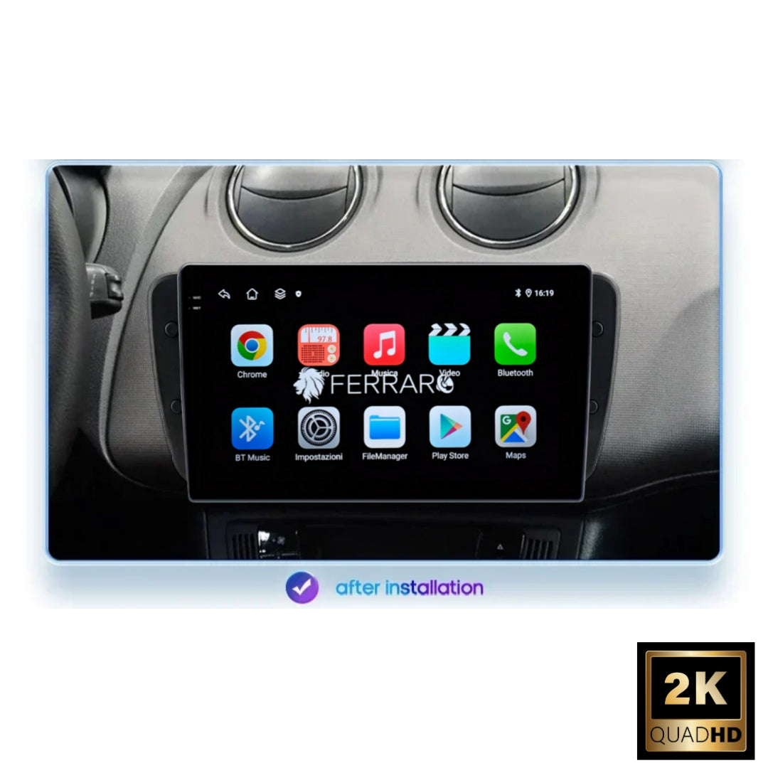 Autoradio per Seat Ibiza 6 9" 2K | 2008-2017 | Android | Bluetooth | CarPlay | Android Auto | 12/256GB Ram