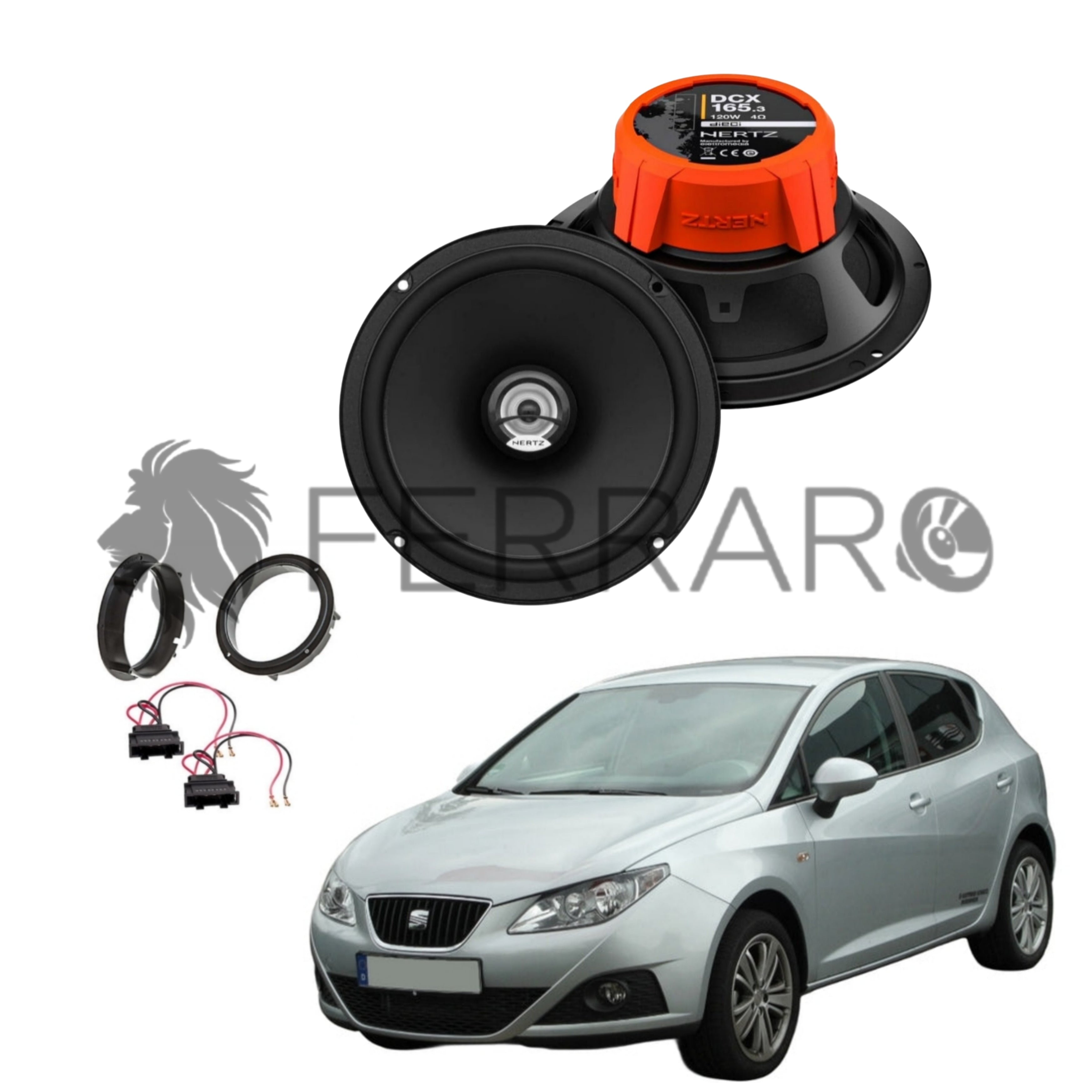 Hertz Kit 2 Casse | DCX 165.3 | Ant o Post | Seat Ibiza 6L (2002-2008)