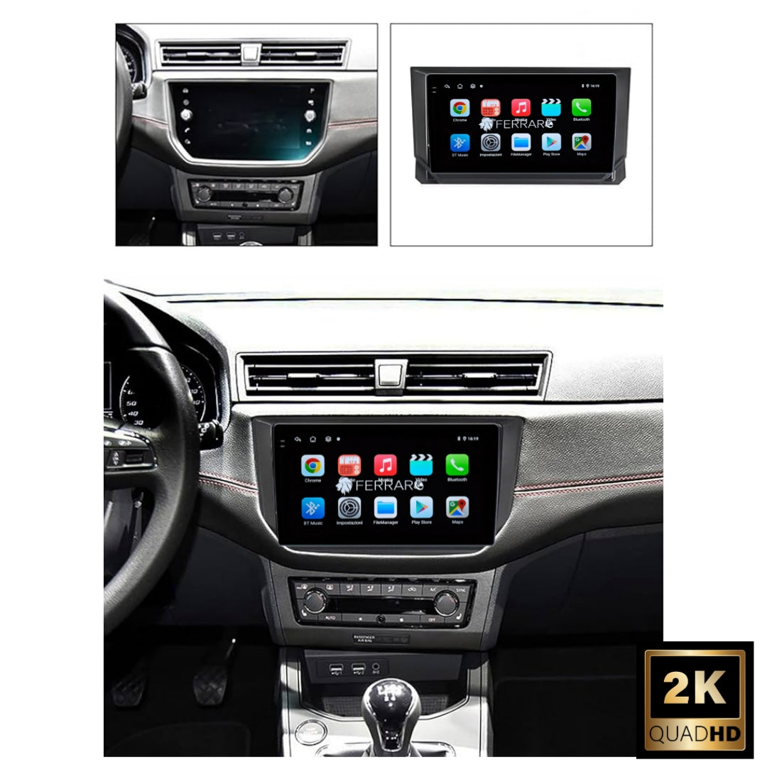 Autoradio per Seat Ibiza, Arona 9" 2K | 2021-2025 | Android | Bluetooth | CarPlay | Android Auto | 12/256GB Ram