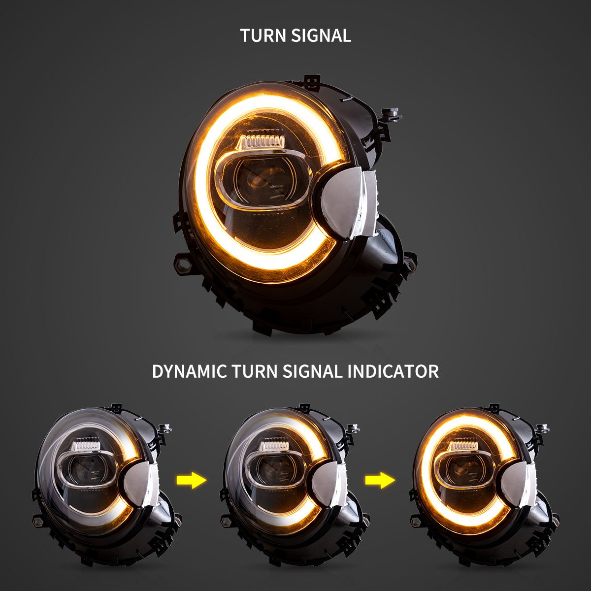 (PRENOTA) Fanali Anteriore Completo per BMW Mini Cooper S R55, R56, R57, R58, R59 (2007-2014) a LED