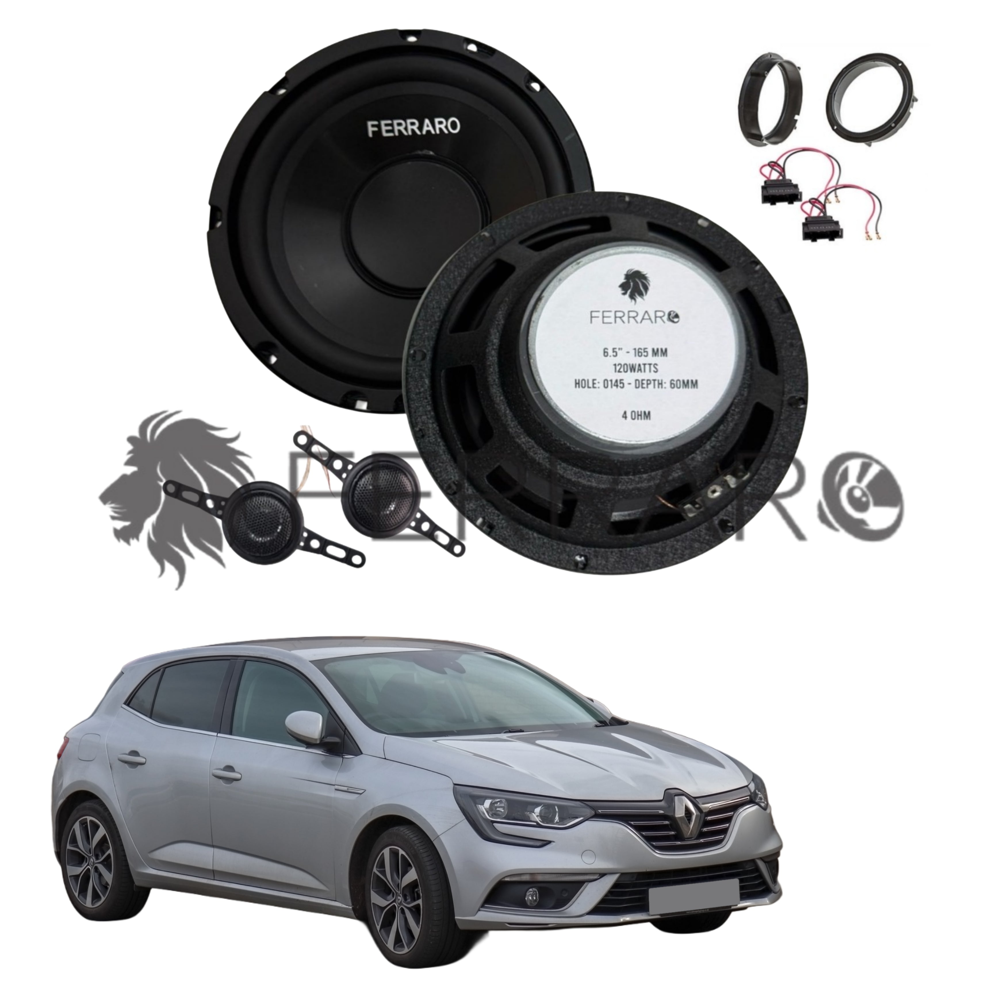 FerraroStore Kit 4 Altoparlanti | ASK-165.2 | Ant o Post | Renault Megane IV | 4ª Serie (2017 in Poi)