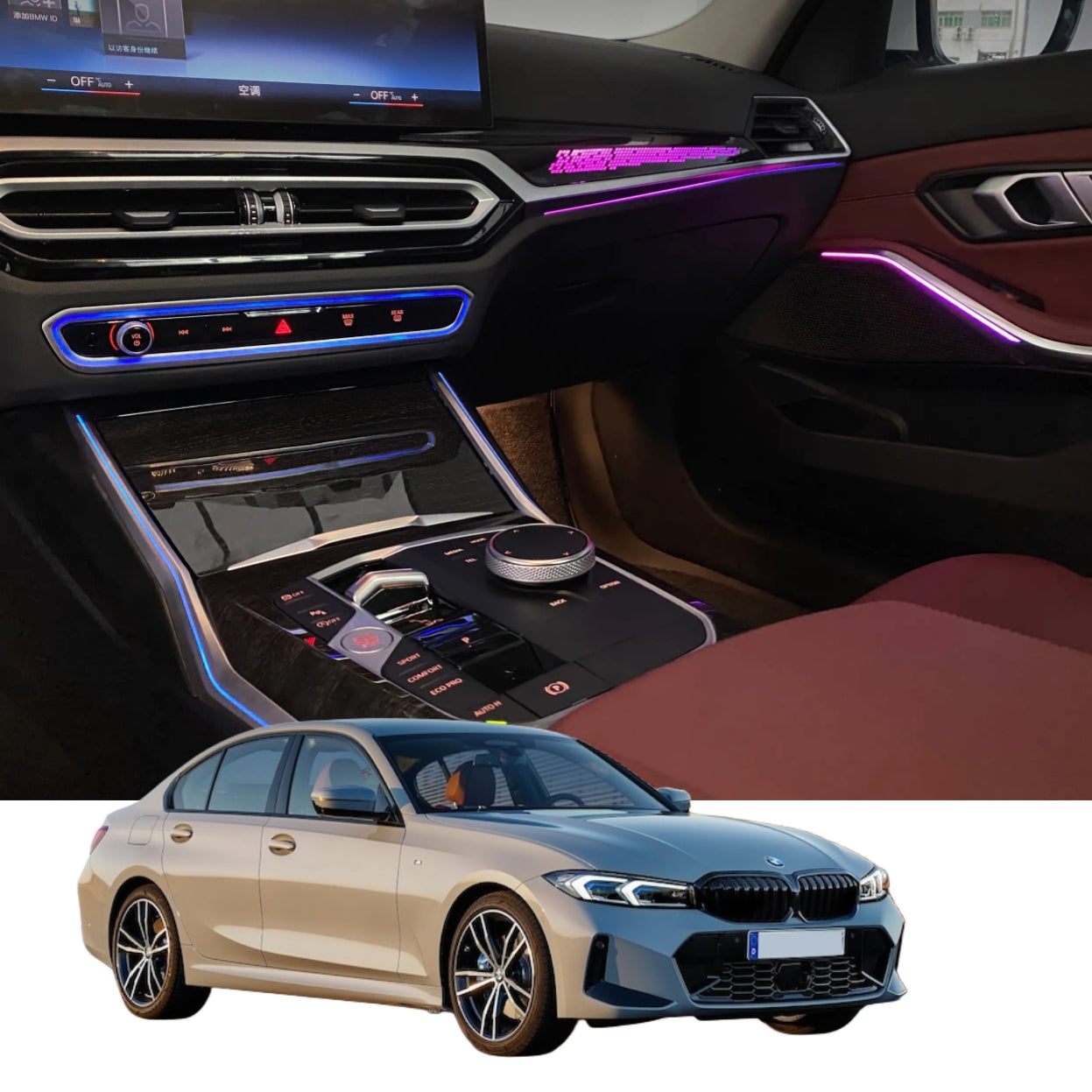 (PRENOTA) Ambient Light per BMW Serie 3 G20 (2023>), 256 Colori, APP