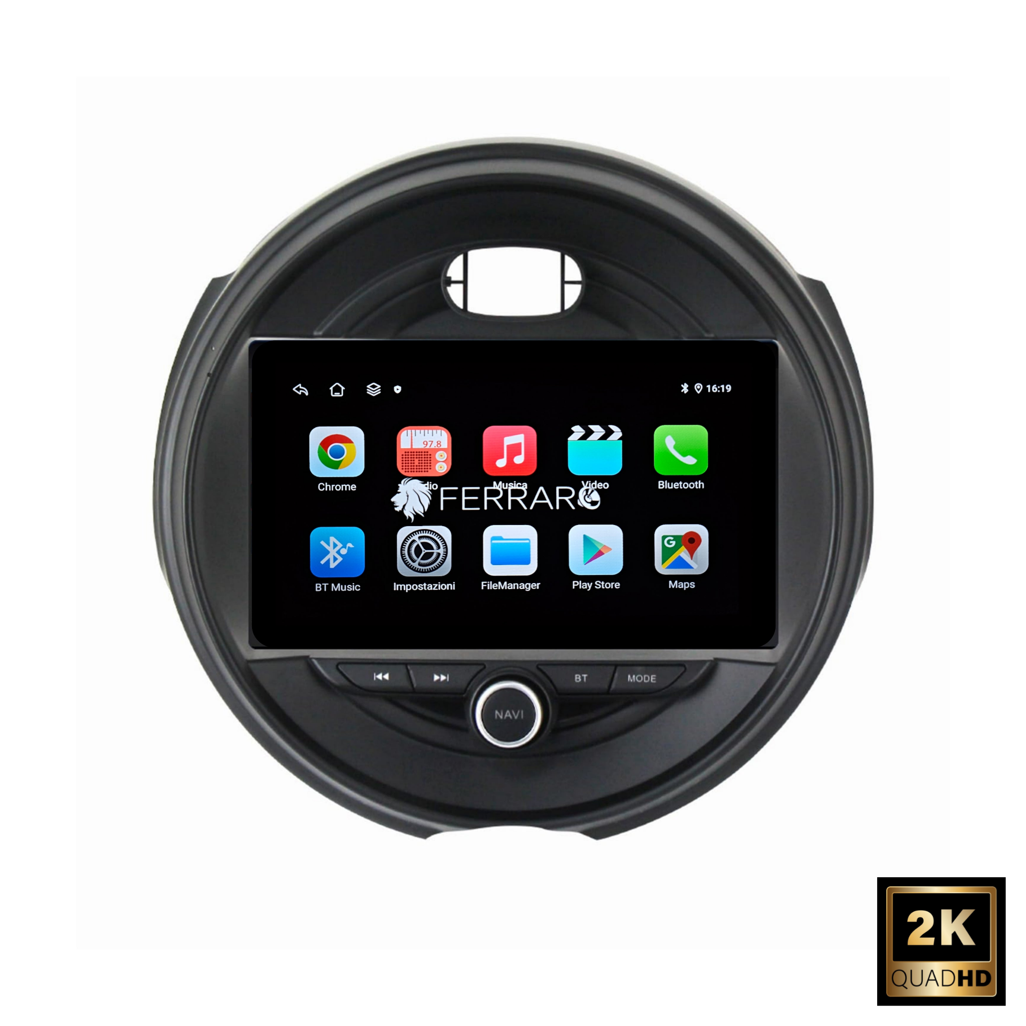 Autoradio per Mini F55, F56, F57 9" 2K | 2014-2018 | Android | Bluetooth | CarPlay | Android Auto | 12/256GB Ram
