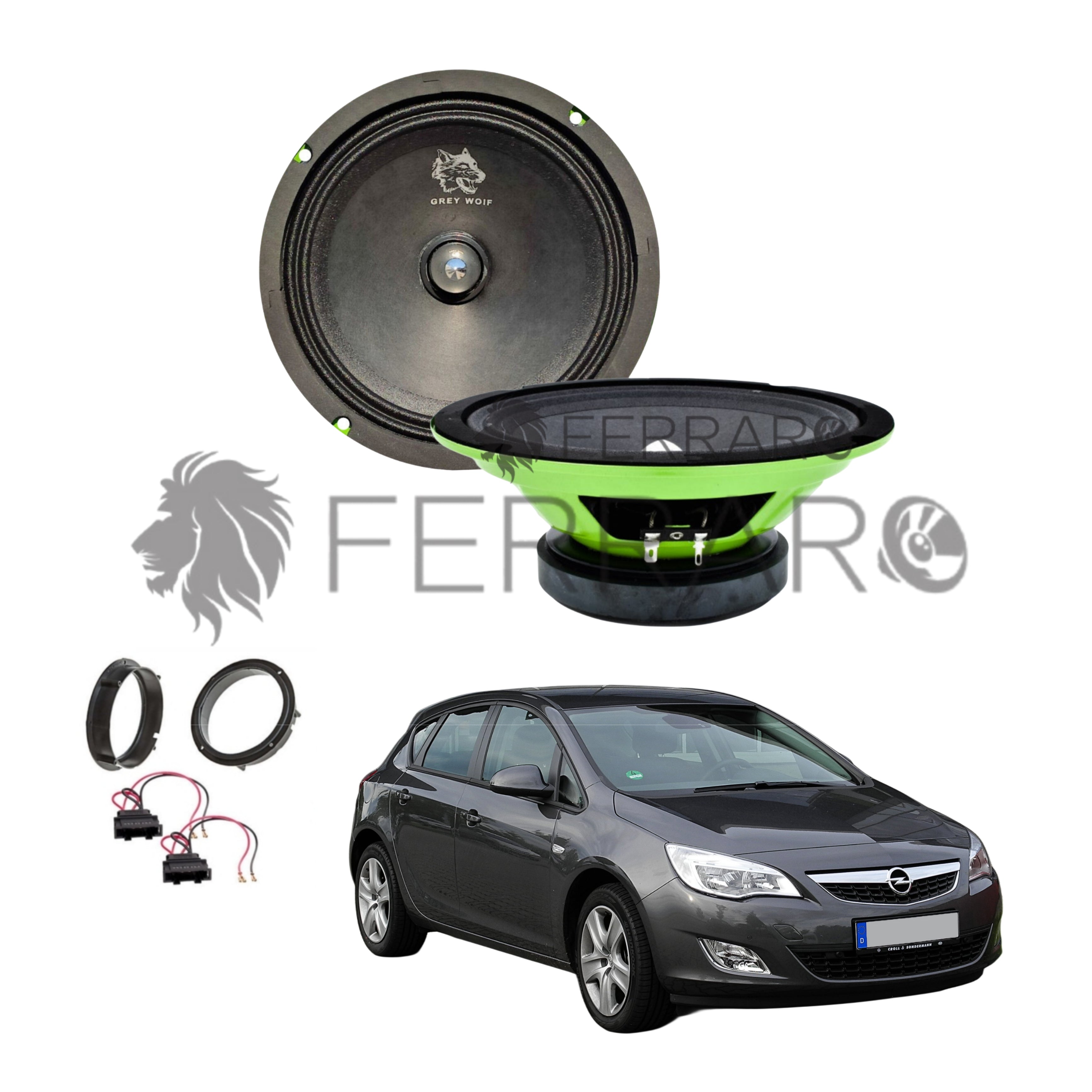 FerraroStore Kit 2 Altoparlanti, PV165.3,Ant o Post, Opel Astra J (2009-2015)