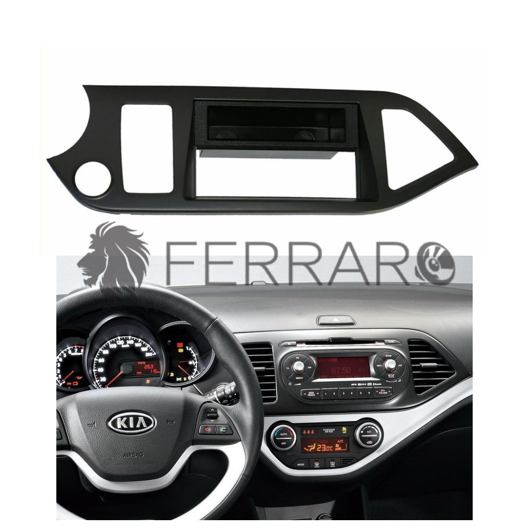 Mascherina 1DIN con Cassetto per Kia Picanto (2011-2017)