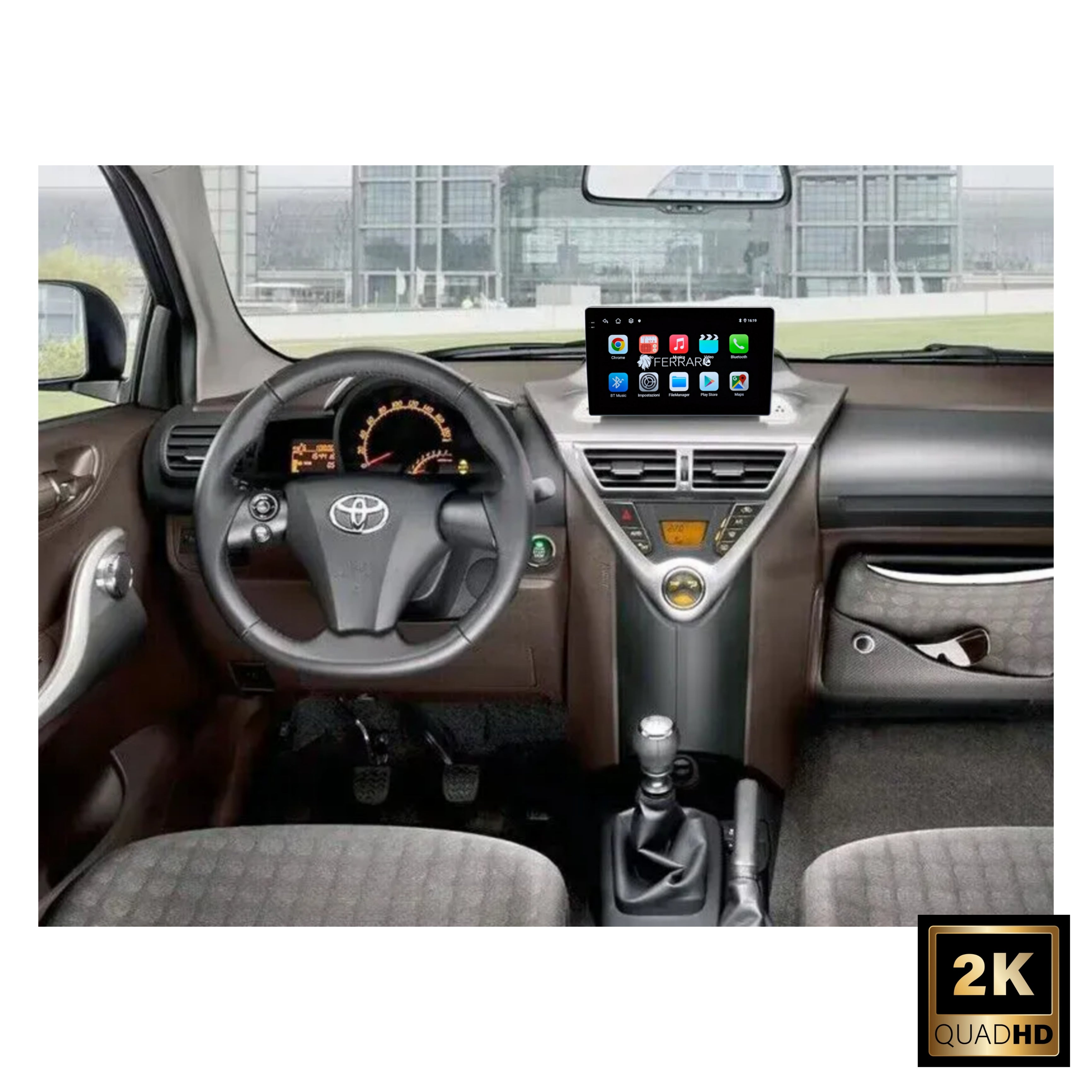 (PRENOTA) Autoradio per Toyota IQ, Scion IQ 9" 2K (2008-2015) Android, Bluetooth, CarPlay, Android Auto, 12/256GB Ram