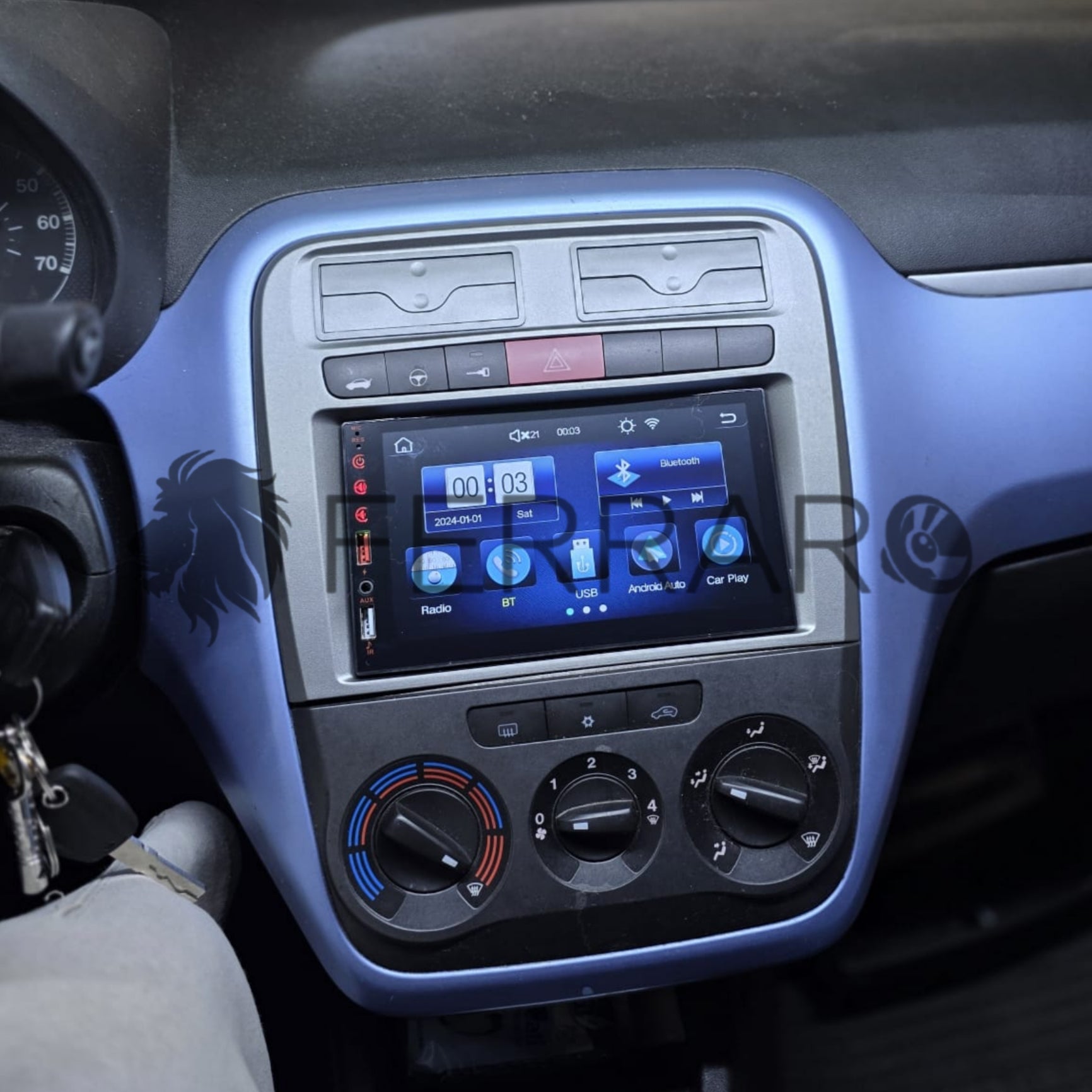 Autoradio per Fiat Grande Punto 7" (2005-2009) Bluetooth, Radio, USB, CarPlay e Android Auto