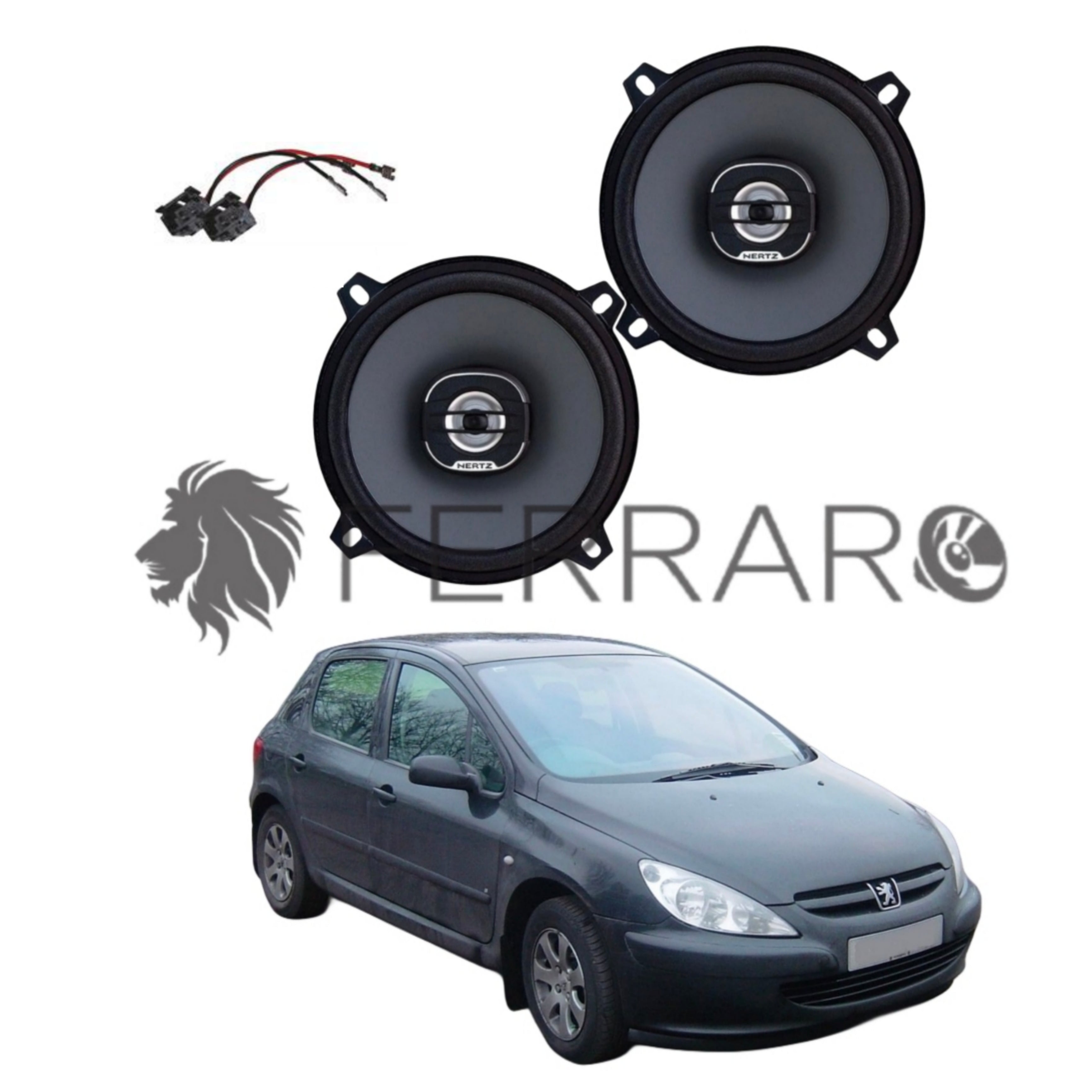 Hertz Kit 2 Casse, X 130, Posteriori, Peugeot 307