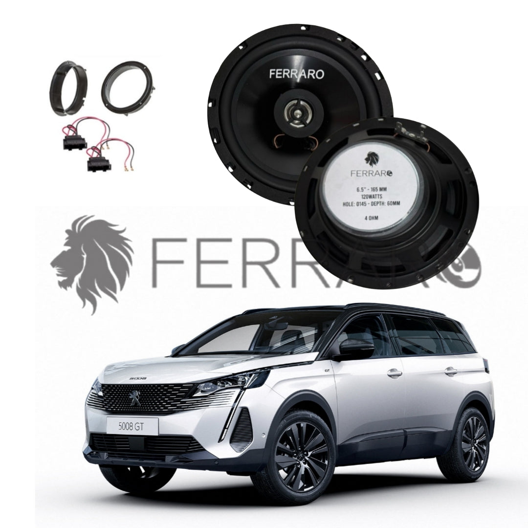 FerraroStore Kit 2 Altoparlanti, ASC-652PC, Anteriori, Peugeot 5008 2ª Serie (Dal 2016>)