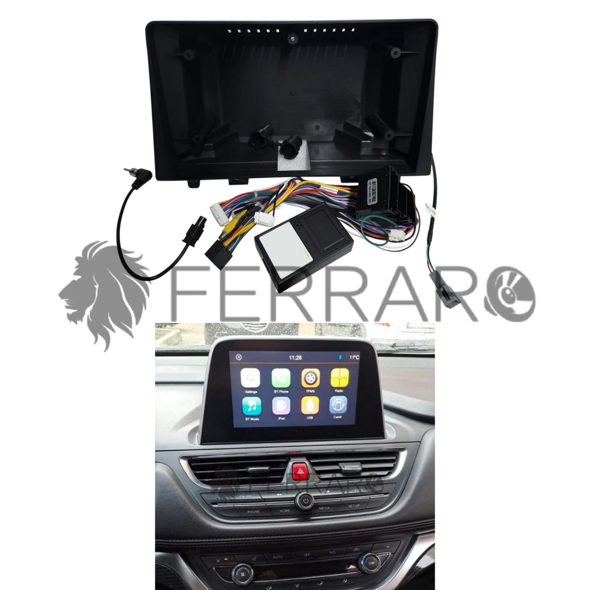 Kit Montaggio Autoradio 9"Pollici per DR4 (2017-2021), Mascherina, Cablaggio Autoradio Android