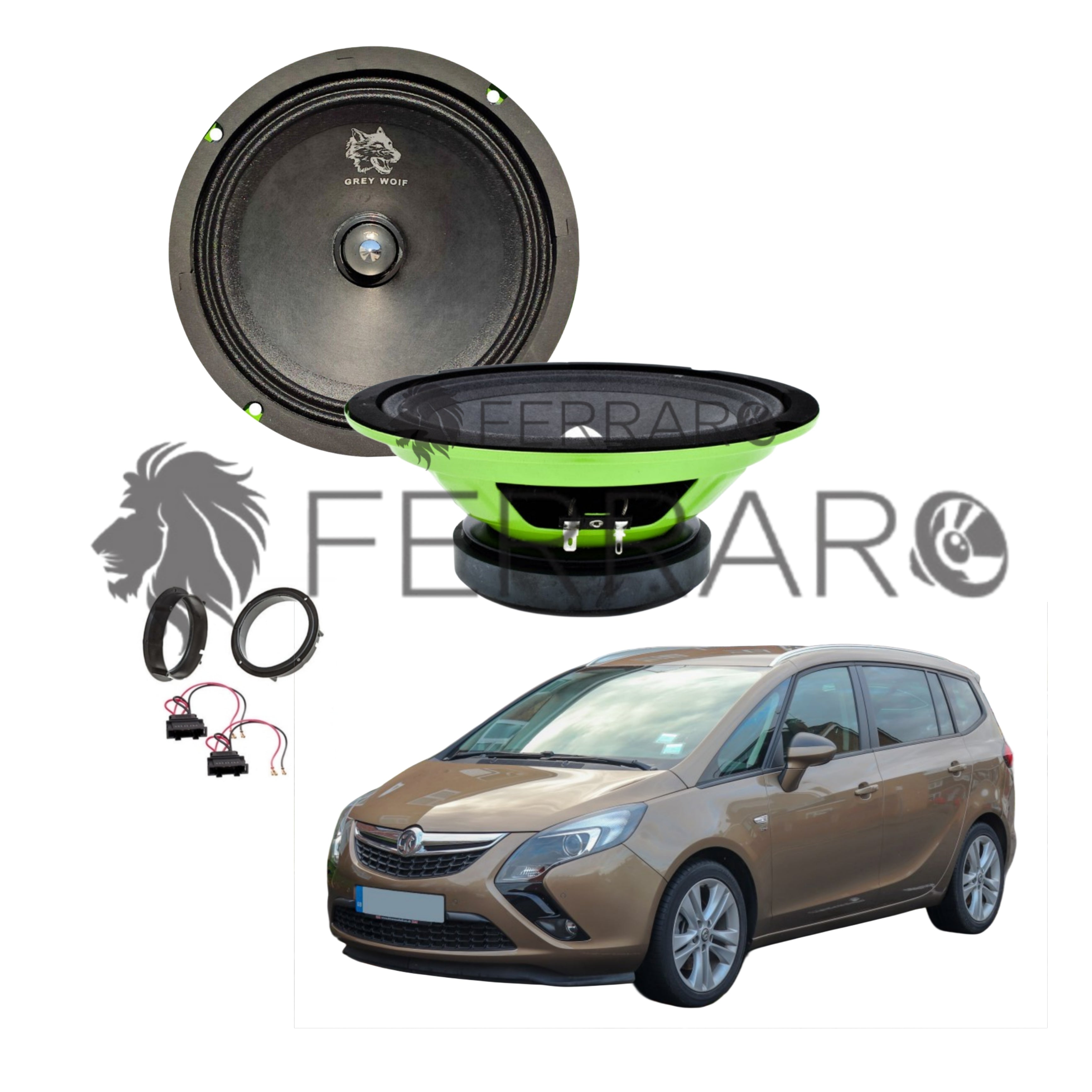 FerraroStore Kit 2 Altoparlanti, PV165.3, Anteriori, Opel Zafira C