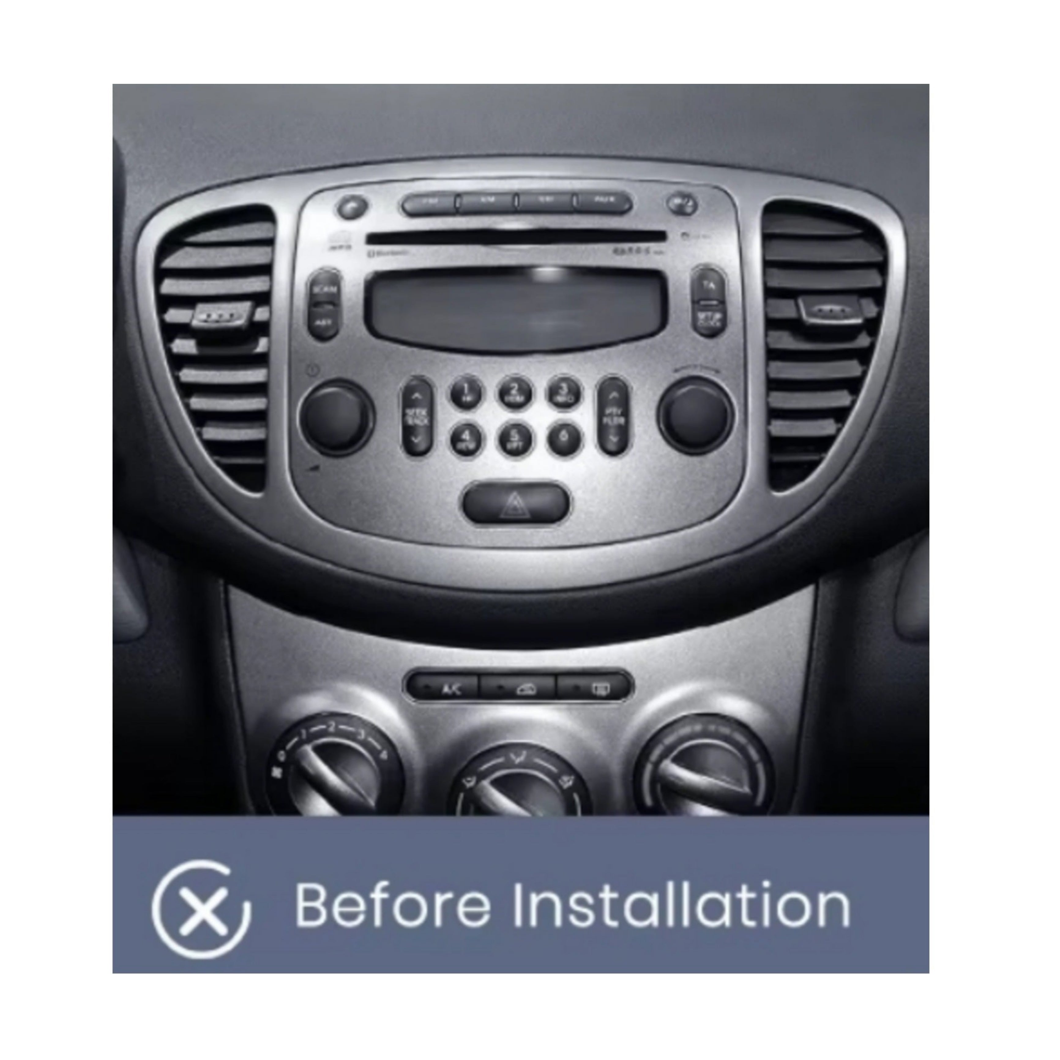 Autoradio per Hyundai i10 9" 2K | 2007-2013 | Android | Bluetooth | CarPlay | Android Auto | 12/256GB Ram