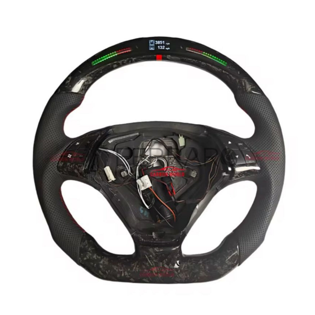 (PRENOTA) Volante Sportivo per Fiat Grande Punto, Carbonio, Customizzato in Pelle (su Realizzazione)