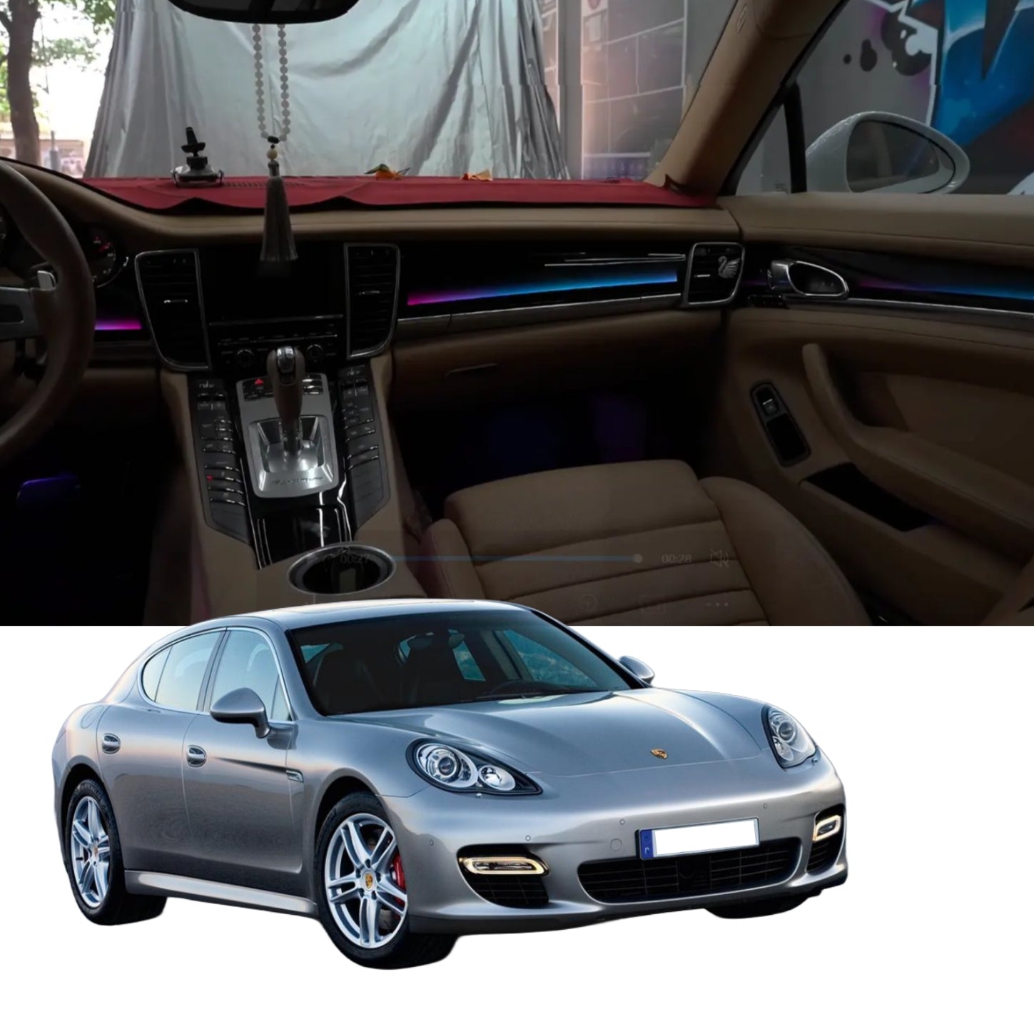 (PRENOTA) Ambient Light per Porsche Panamera 970 (2010-2016), 256 Colori, APP