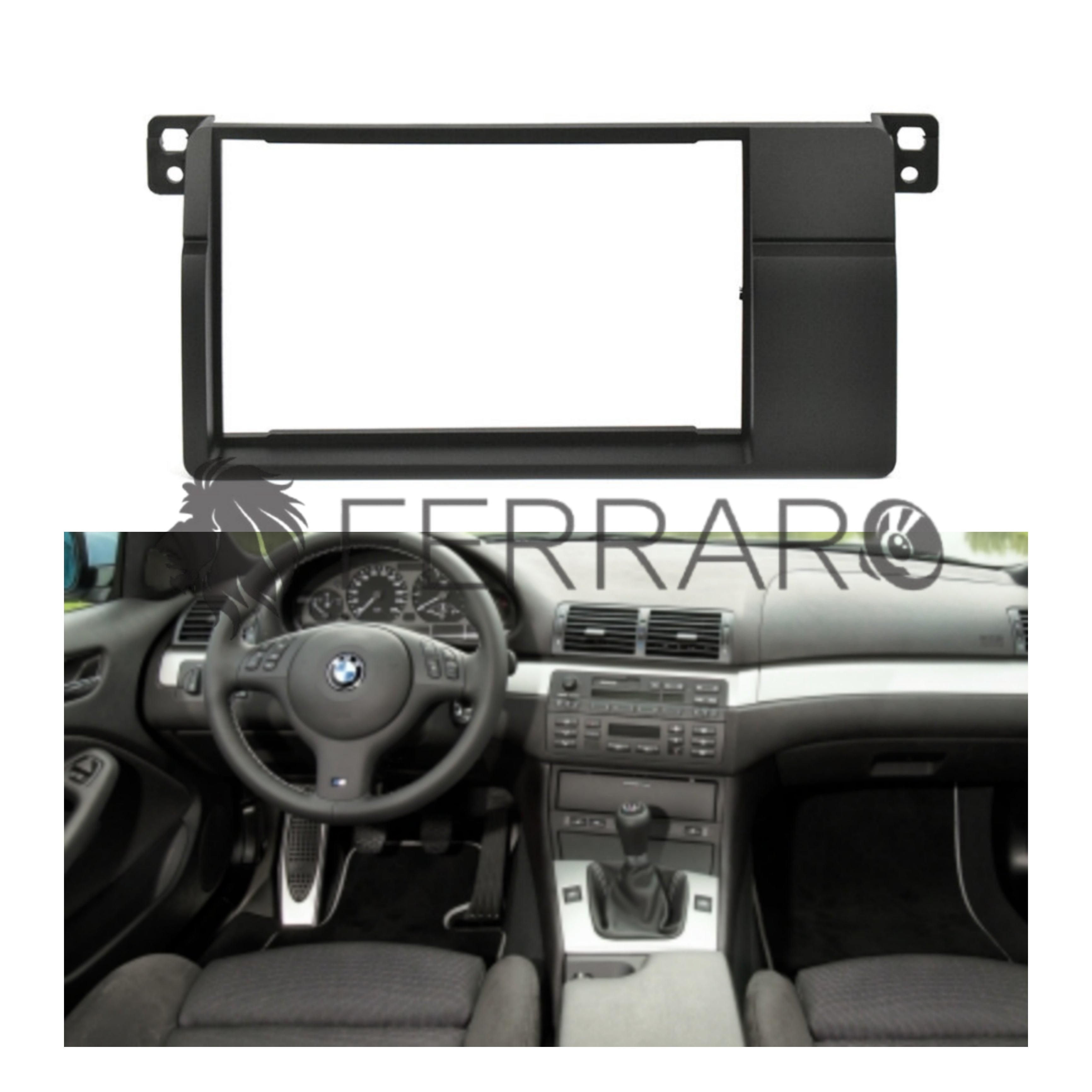 Mascherina 2DIN No Cornice per BMW Serie 3 E46 (1998-2006)
